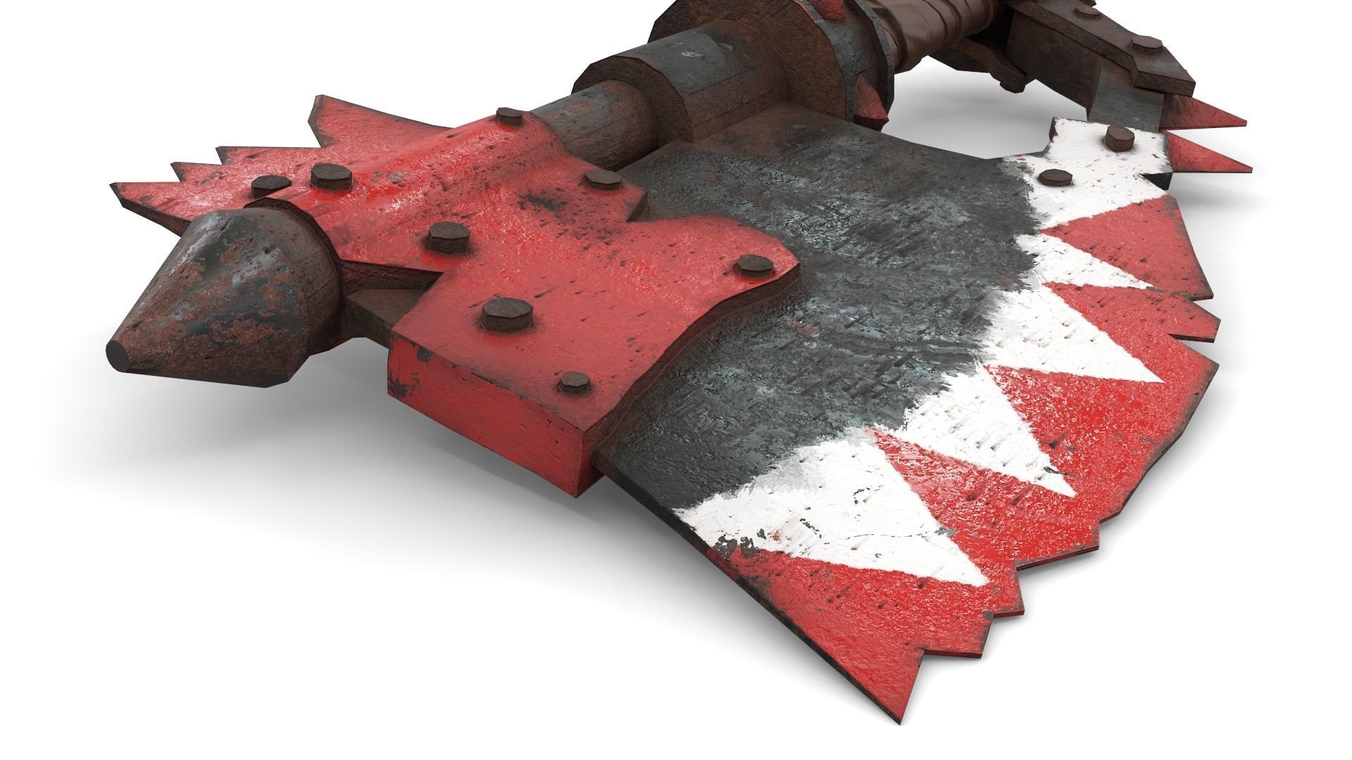 Orc Battle Axe 2 Low-poly 3D model_9