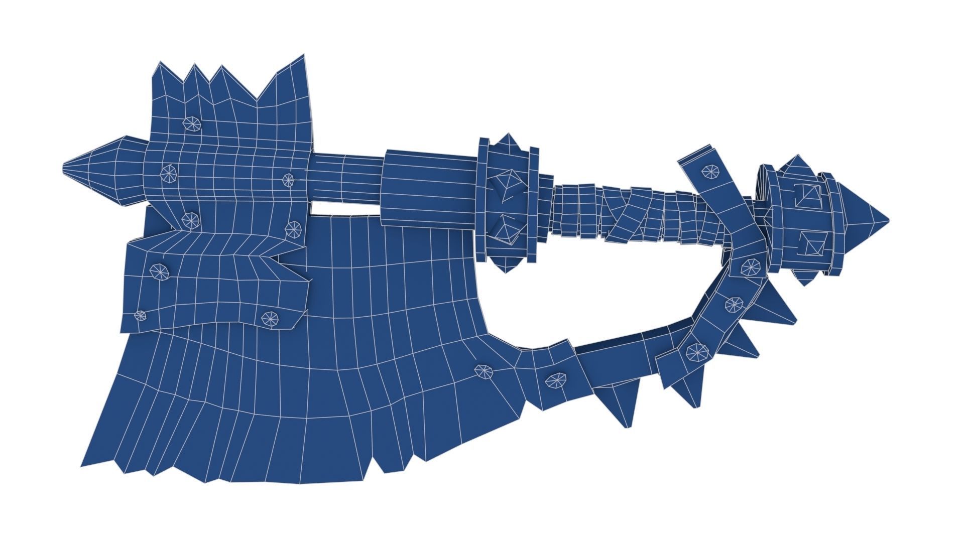 Orc Battle Axe 2 Low-poly 3D model_26