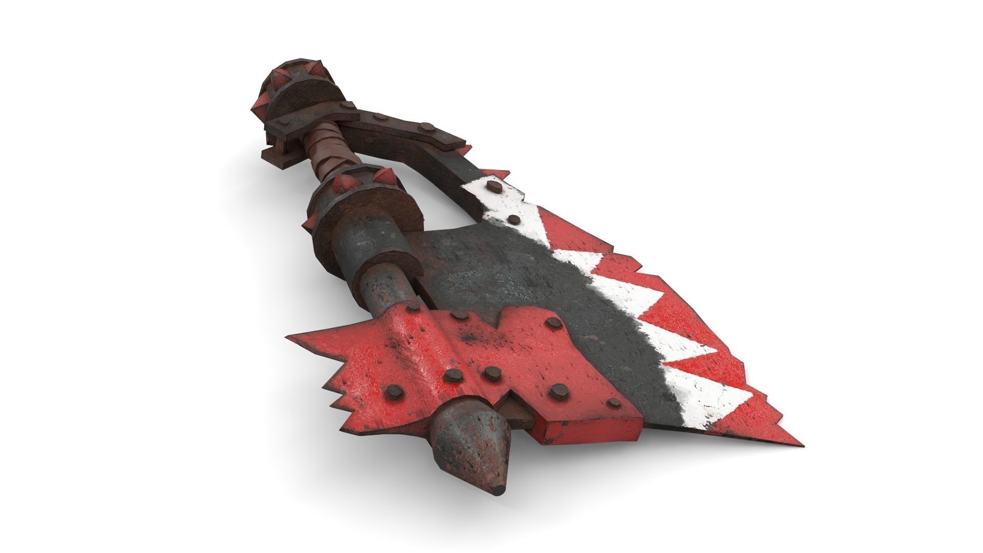 Orc Battle Axe 2 Low-poly 3D model_4