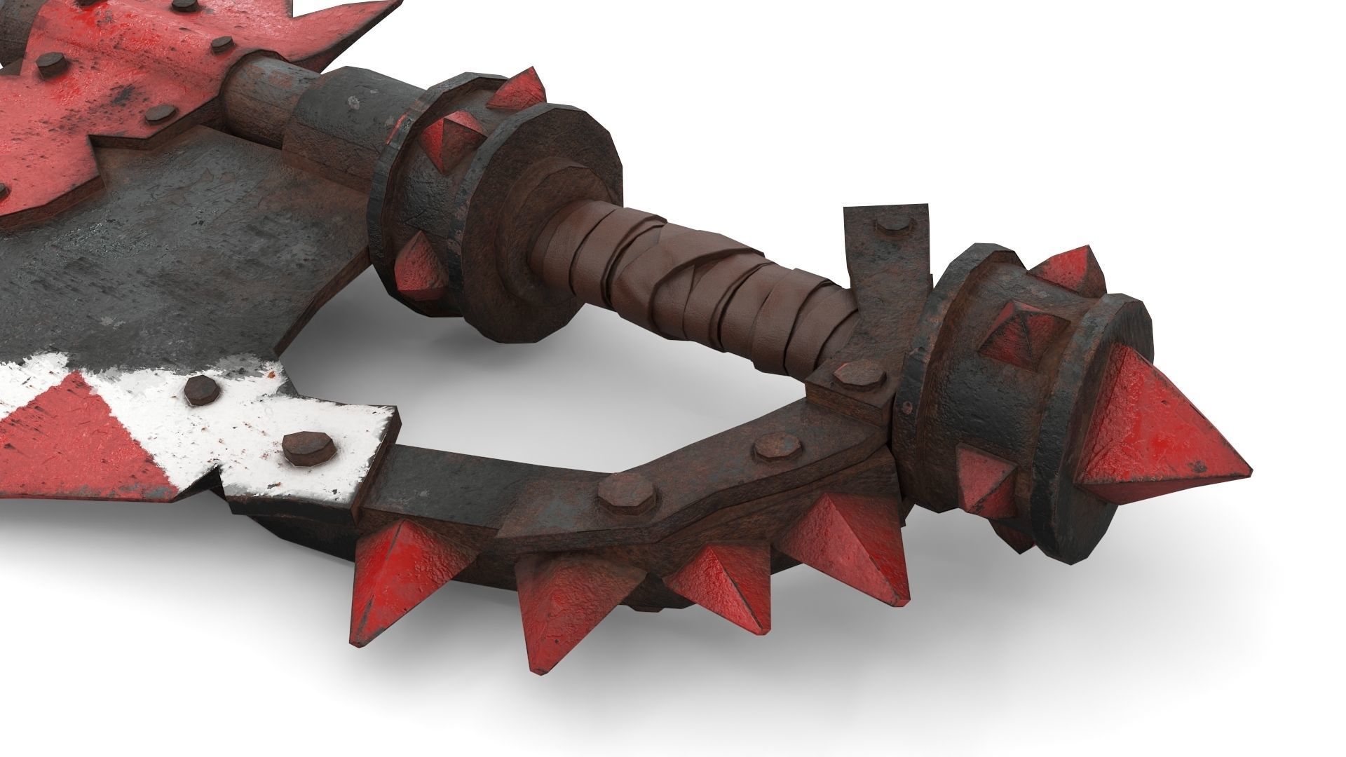 Orc Battle Axe 2 Low-poly 3D model_8