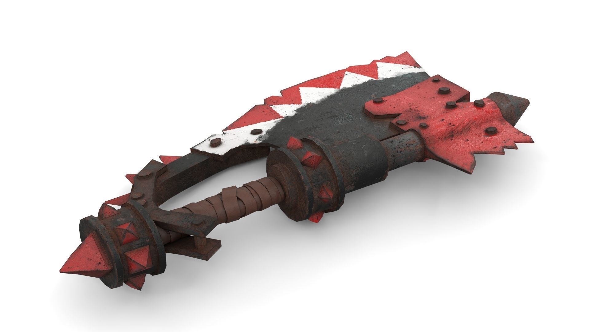 Orc Battle Axe 2 Low-poly 3D model_2