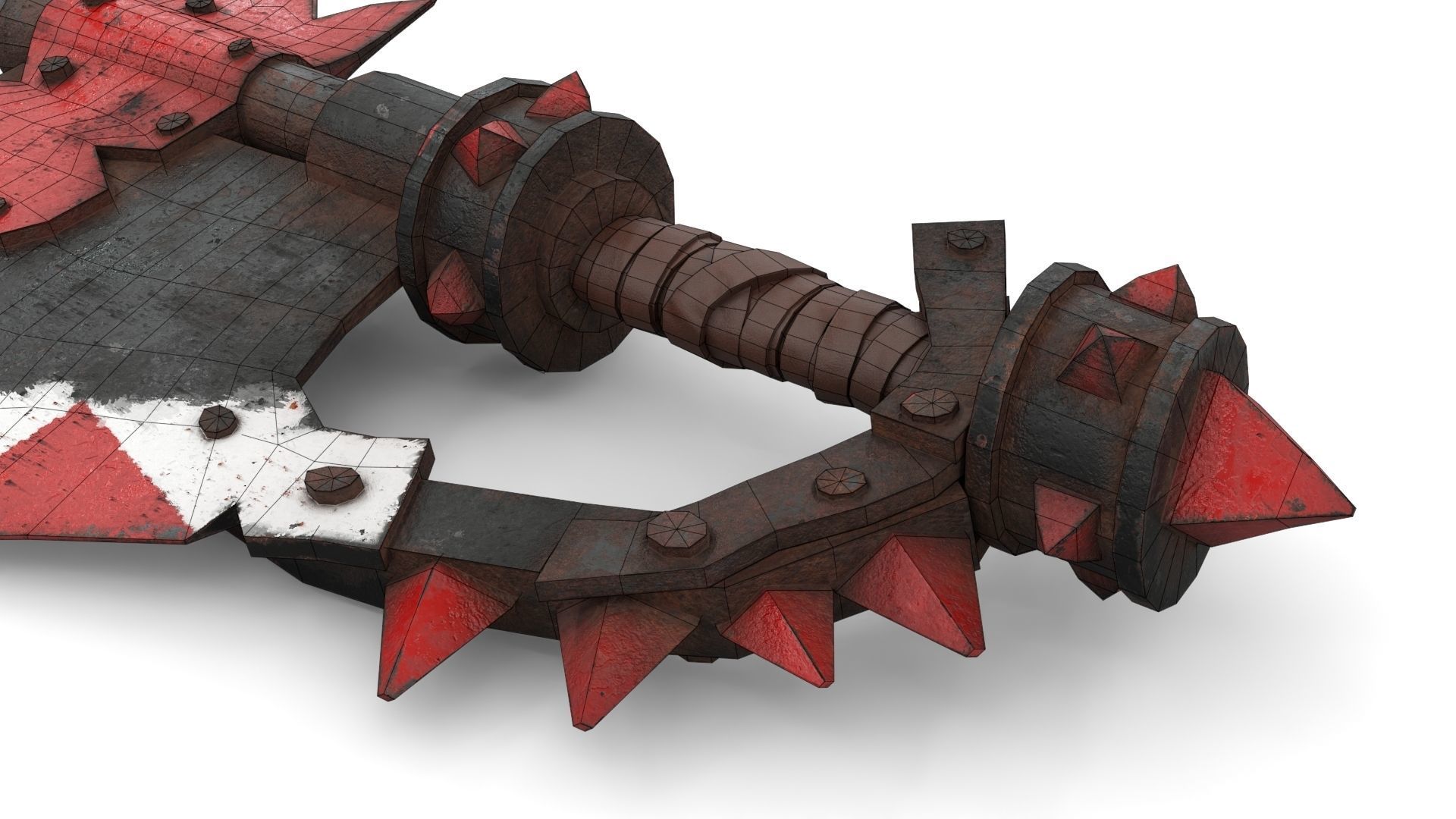 Orc Battle Axe 2 Low-poly 3D model_18