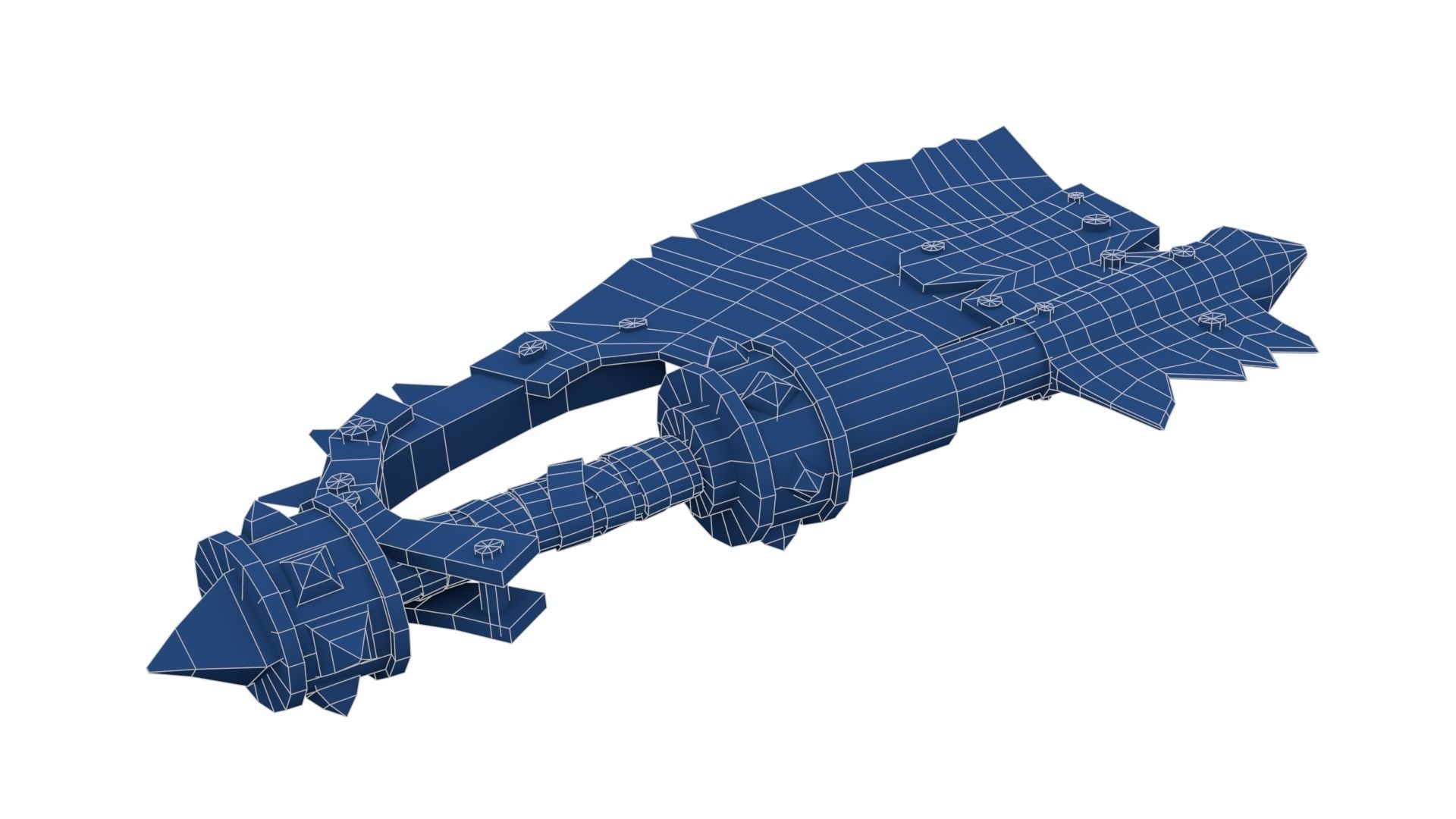 Orc Battle Axe 2 Low-poly 3D model_22