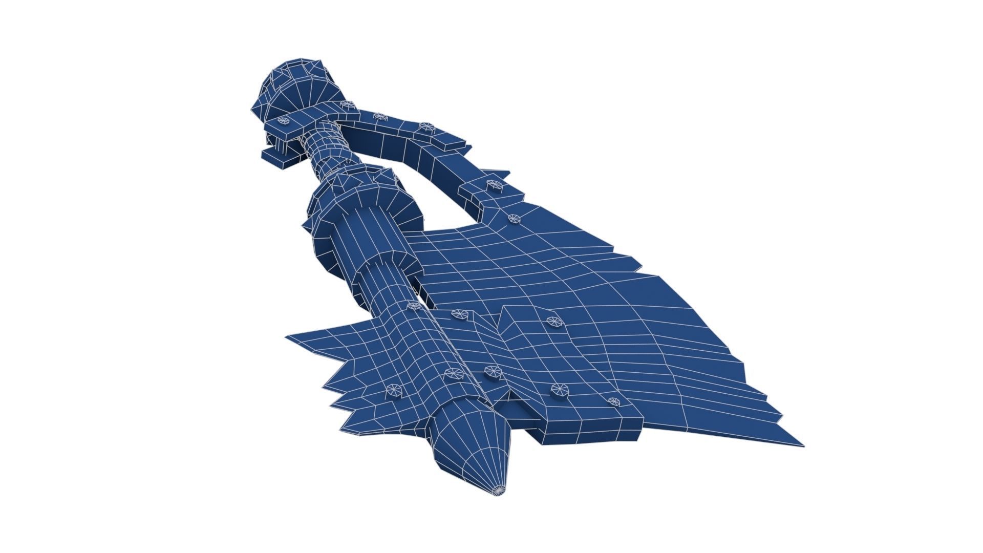 Orc Battle Axe 2 Low-poly 3D model_24