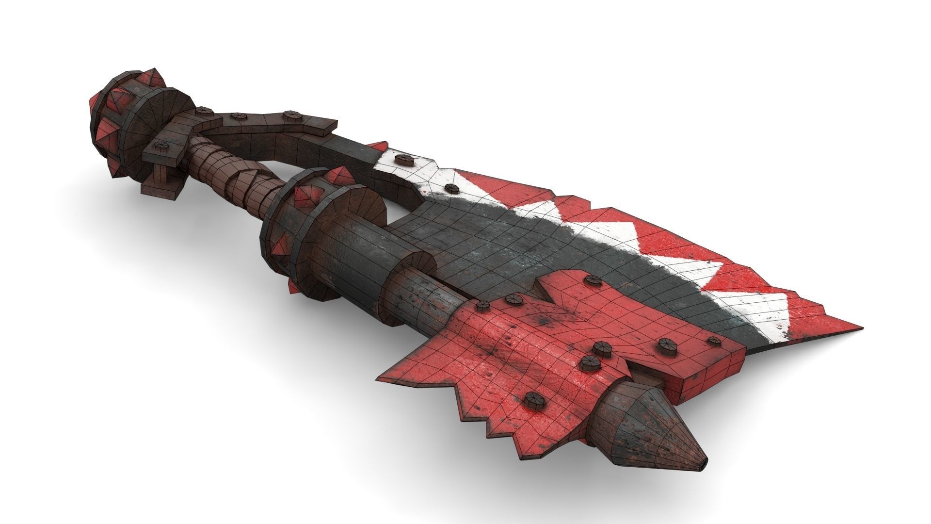 Orc Battle Axe 2 Low-poly 3D model_11