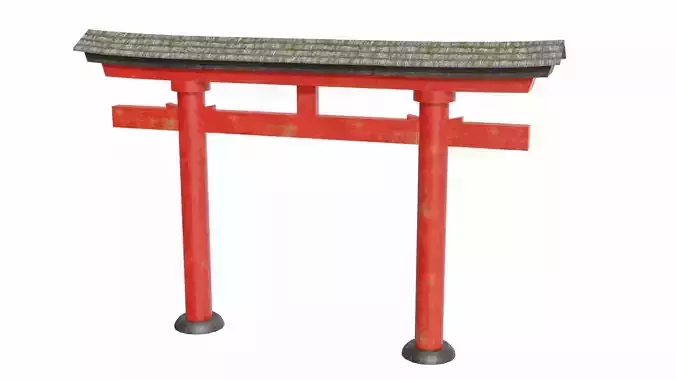 Torii gate inari type Low-poly 3D model