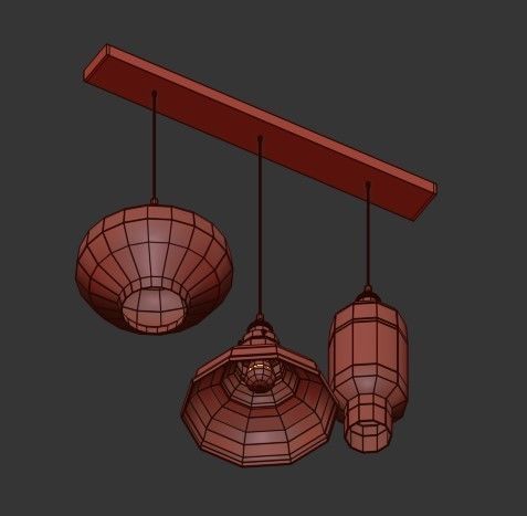 Loft pendant 3D model_4