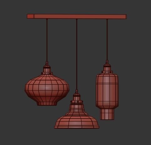 Loft pendant 3D model_2