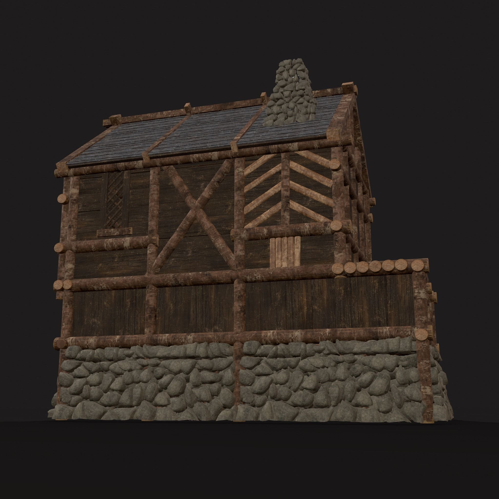 Medieval Cabin F Low-poly 3D model_21
