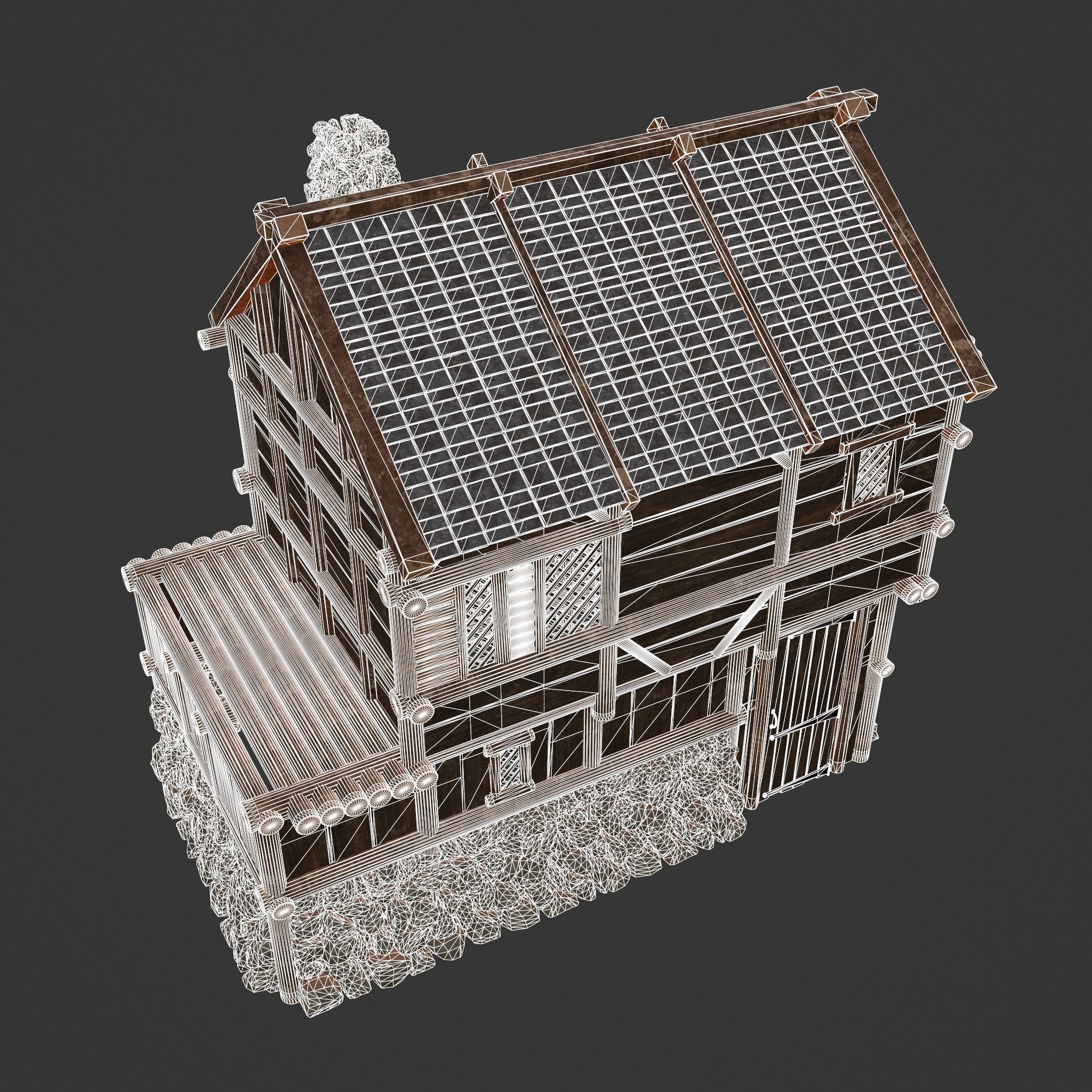 Medieval Cabin F Low-poly 3D model_40