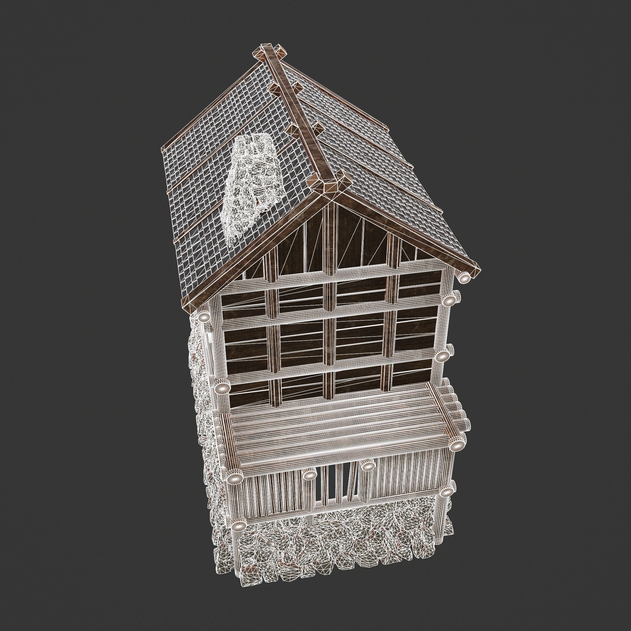 Medieval Cabin F Low-poly 3D model_32