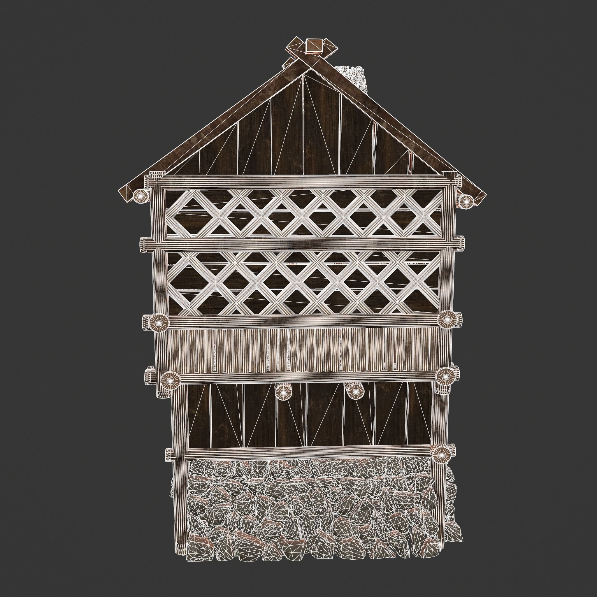 Medieval Cabin F Low-poly 3D model_36