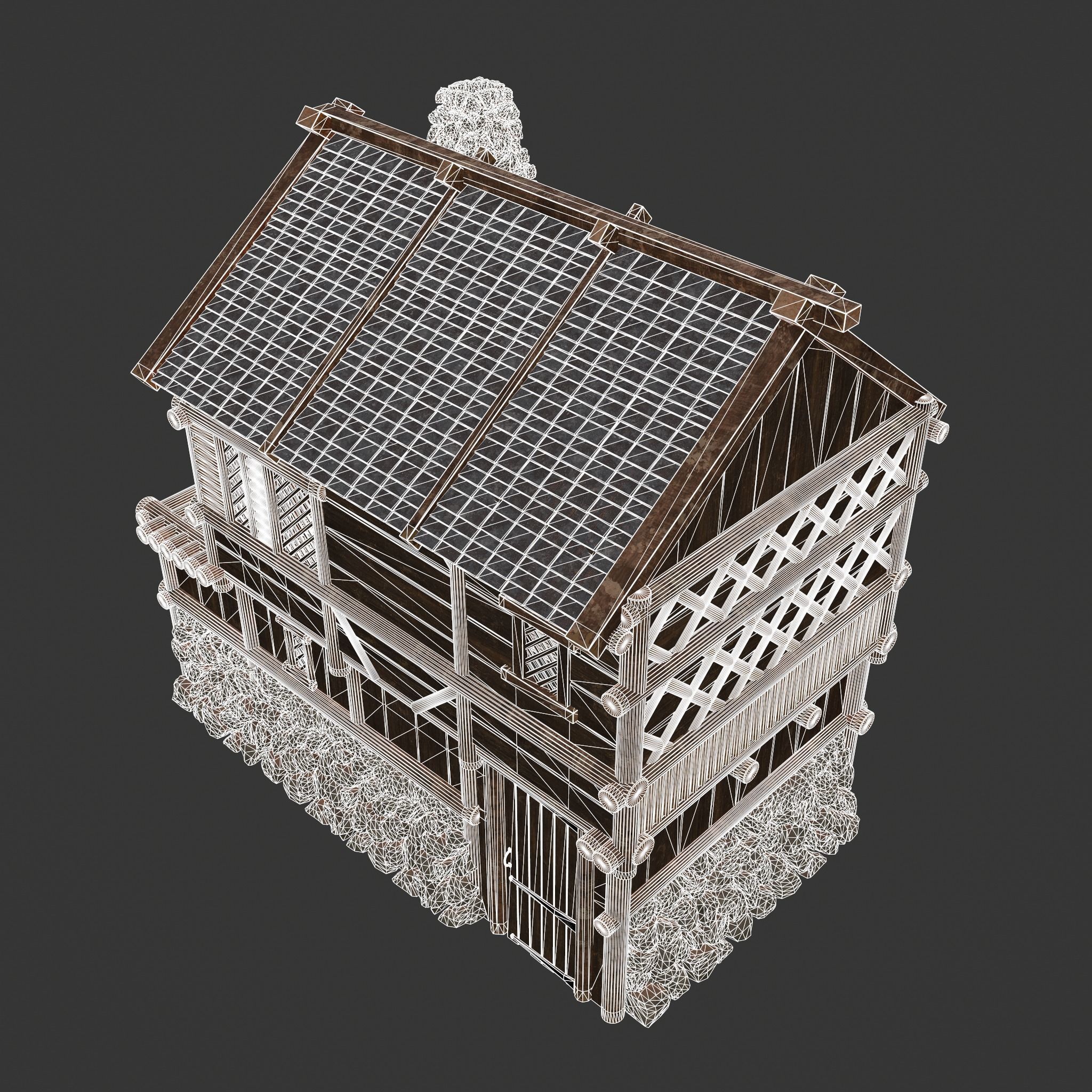 Medieval Cabin F Low-poly 3D model_37