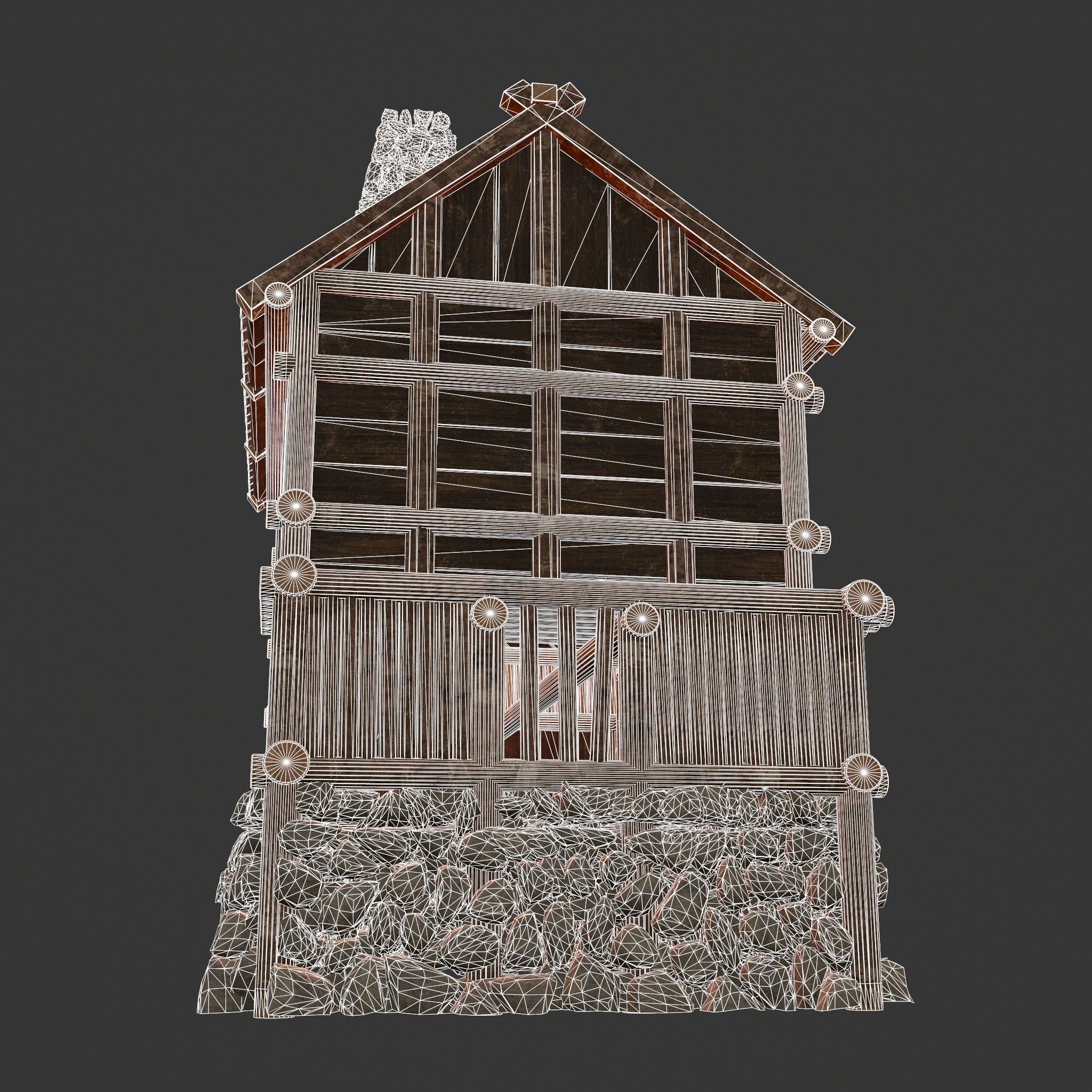 Medieval Cabin F Low-poly 3D model_44