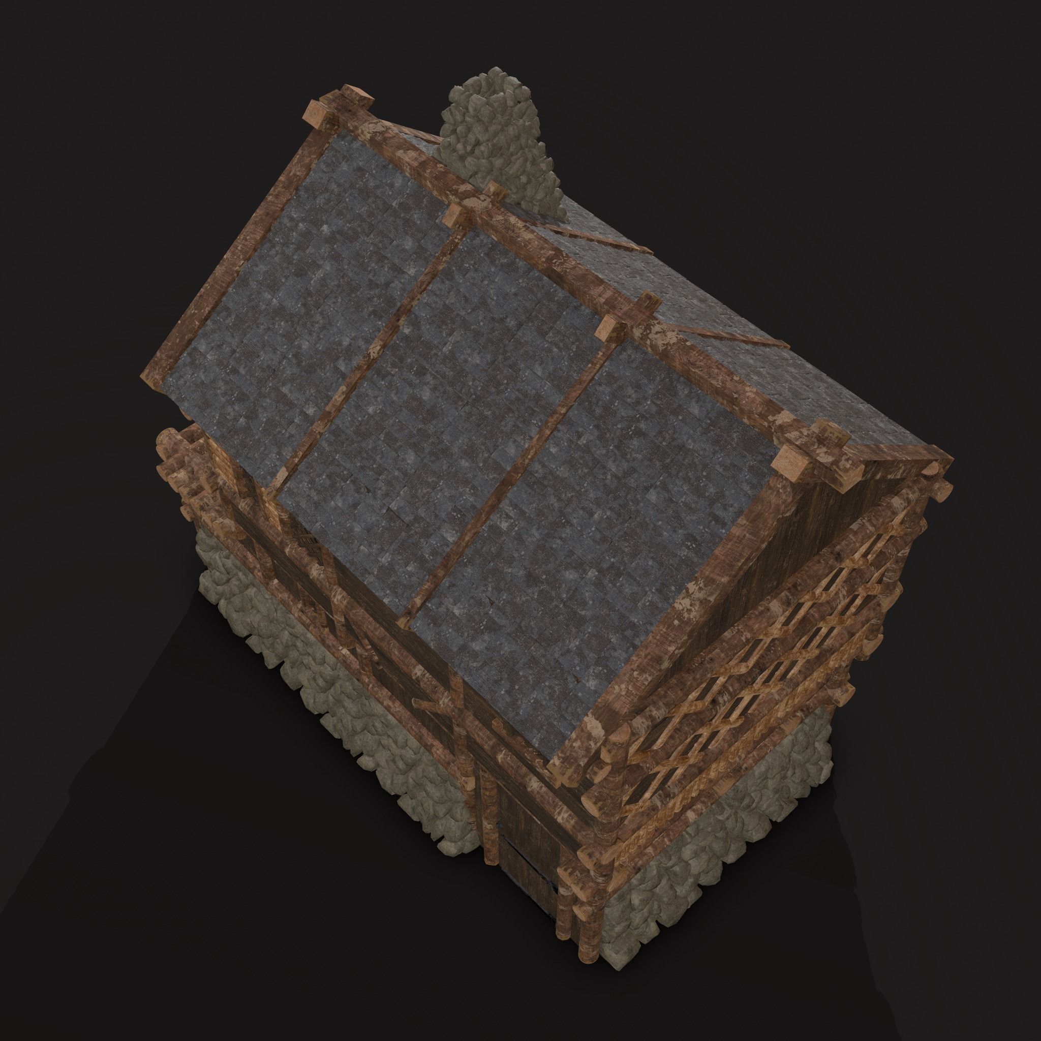Medieval Cabin F Low-poly 3D model_13
