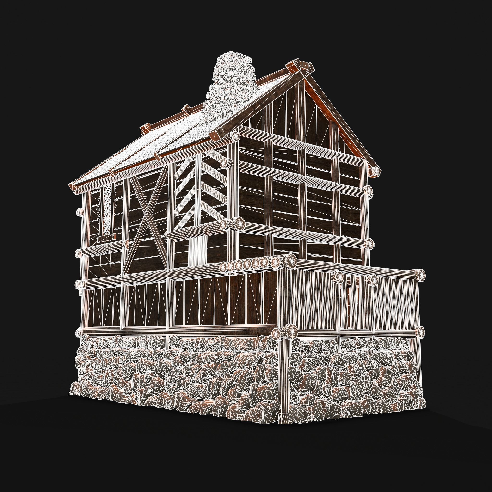 Medieval Cabin F Low-poly 3D model_54