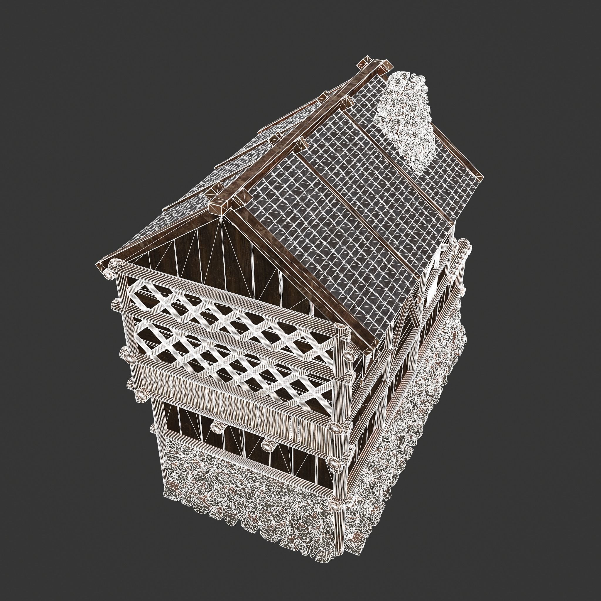 Medieval Cabin F Low-poly 3D model_38
