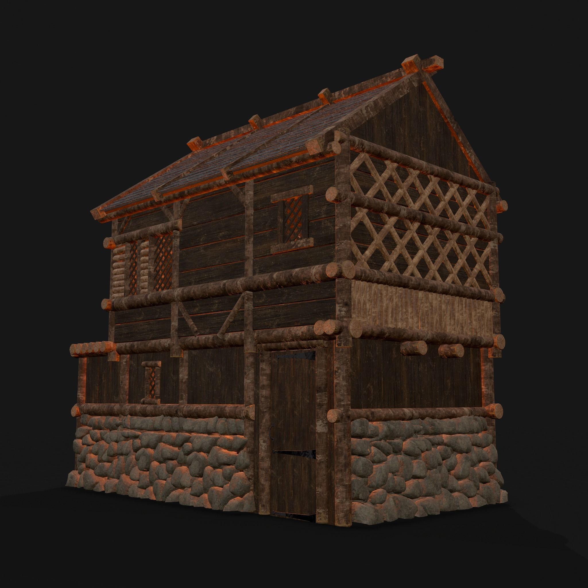 Medieval Cabin F Low-poly 3D model_27