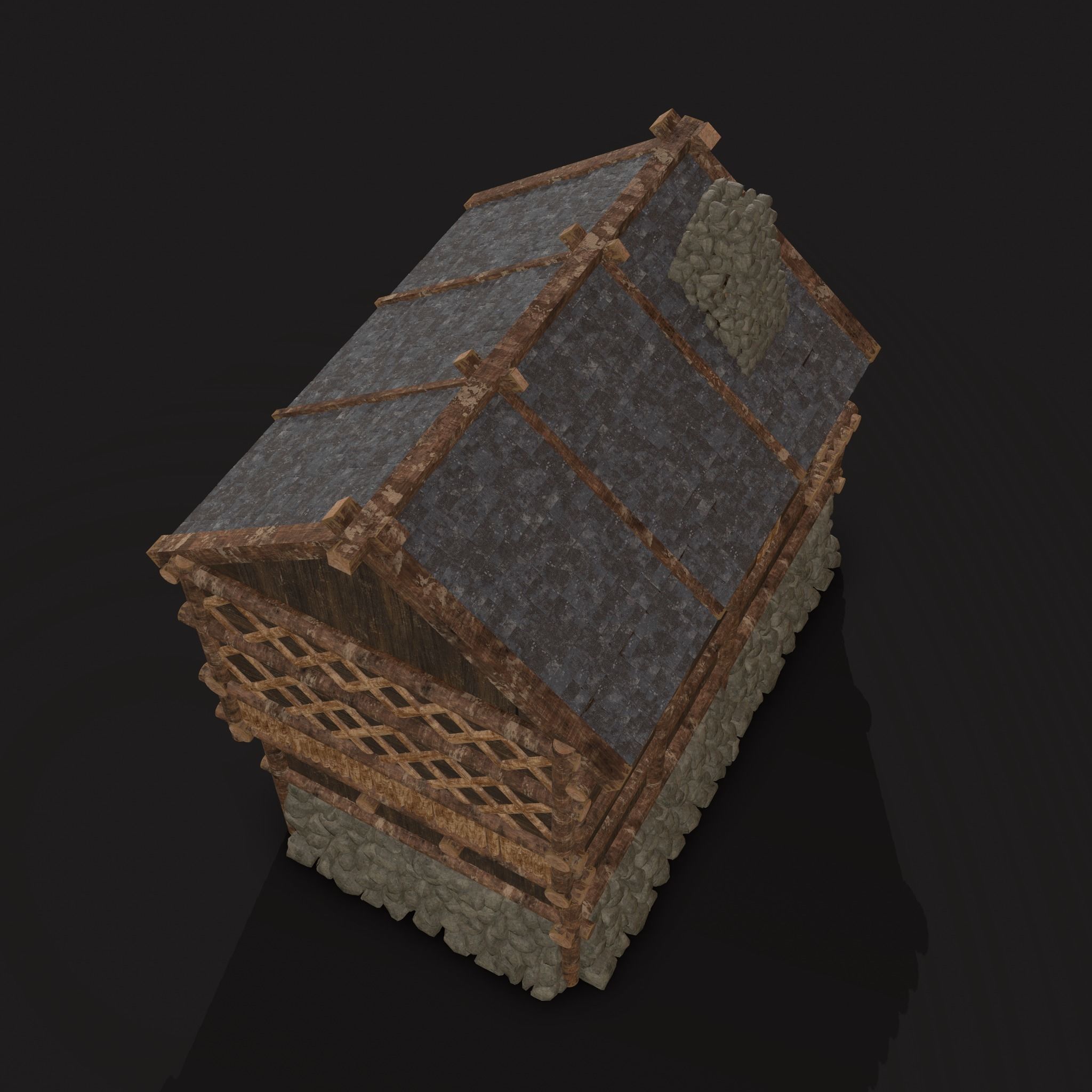 Medieval Cabin F Low-poly 3D model_14