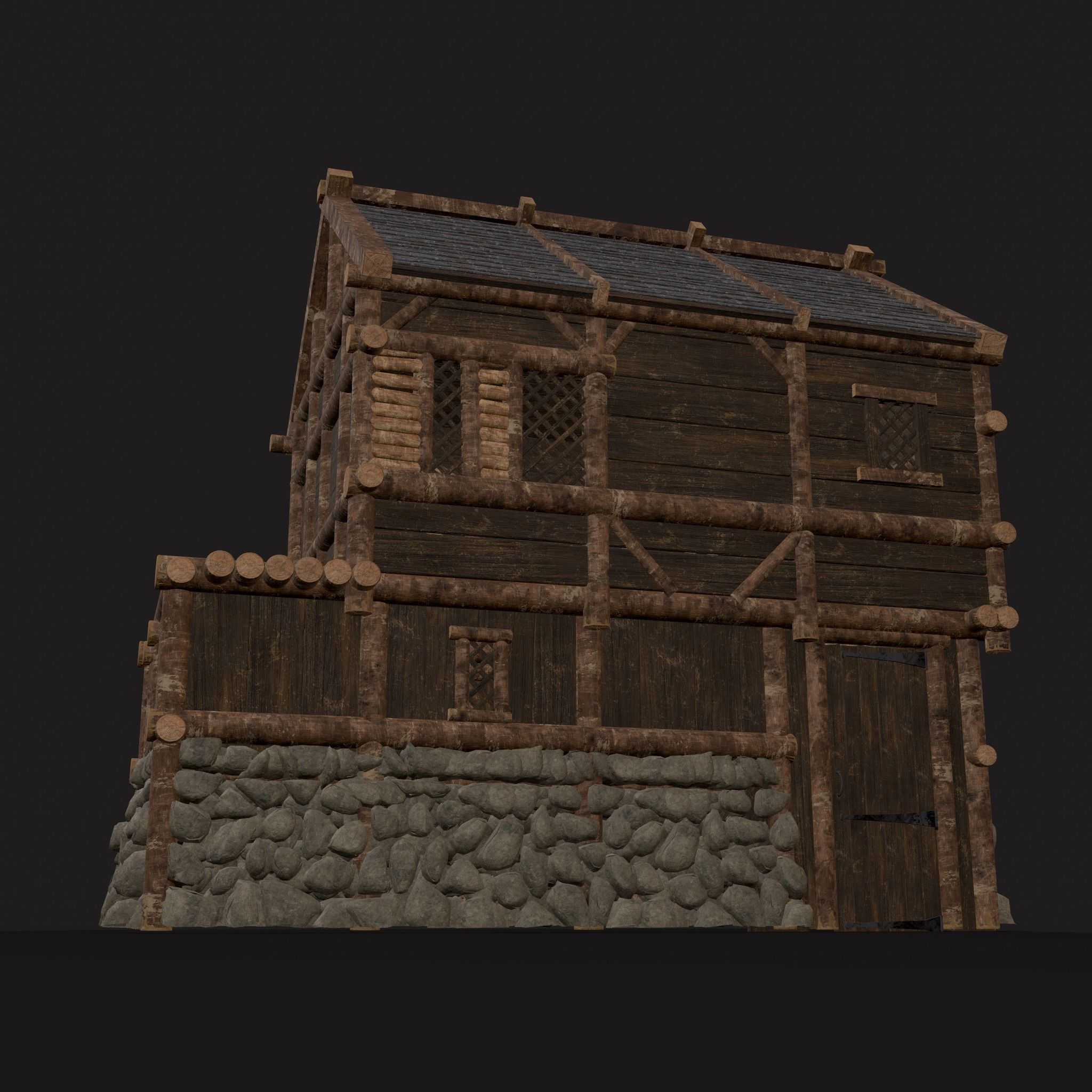 Medieval Cabin F Low-poly 3D model_15