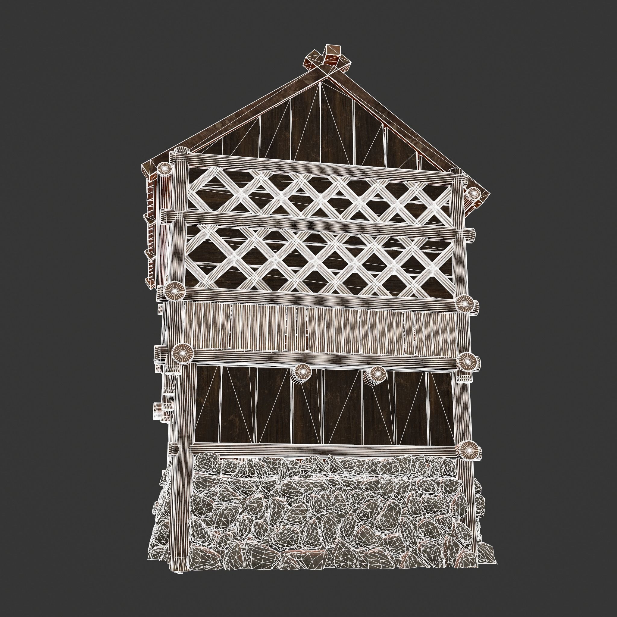 Medieval Cabin F Low-poly 3D model_50