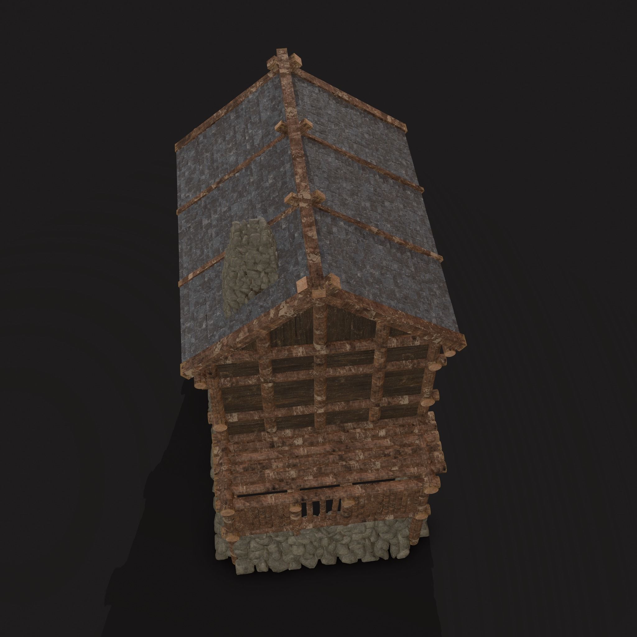 Medieval Cabin F Low-poly 3D model_12