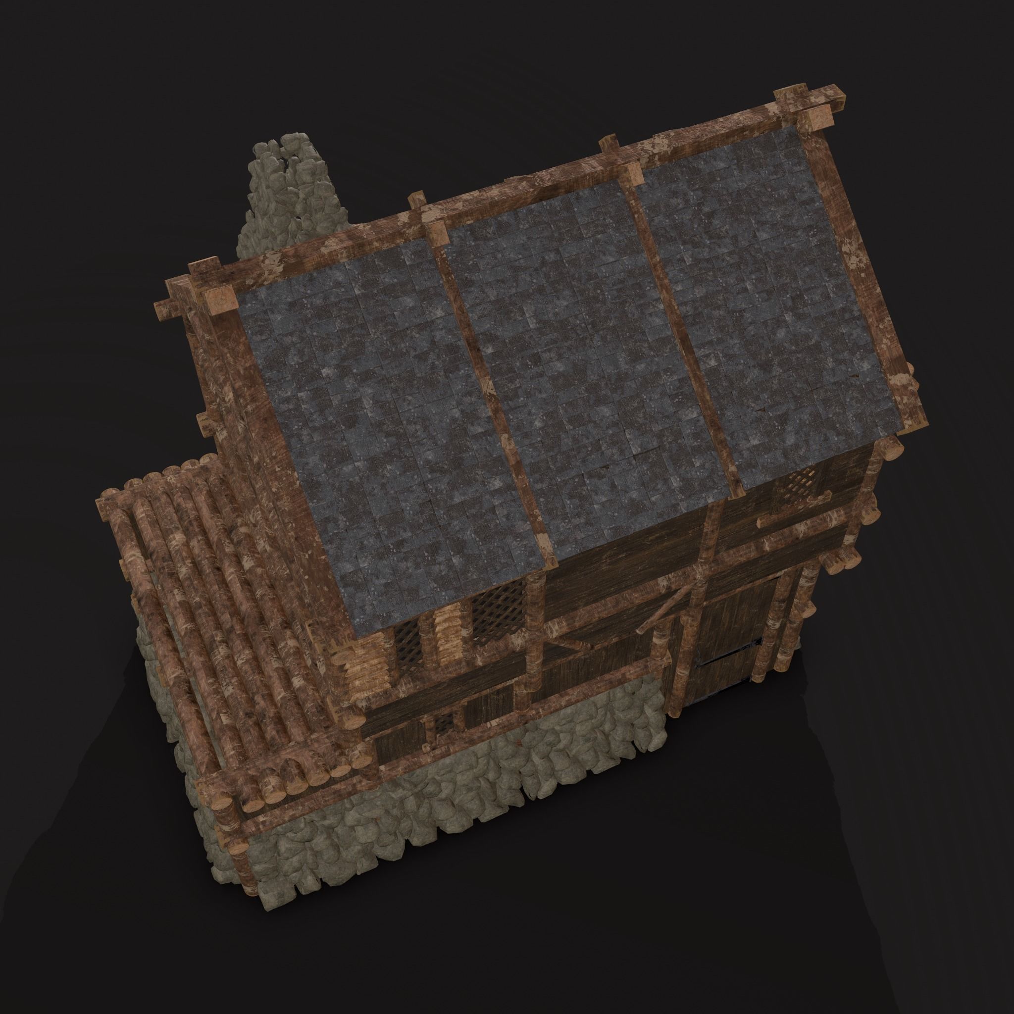 Medieval Cabin F Low-poly 3D model_19
