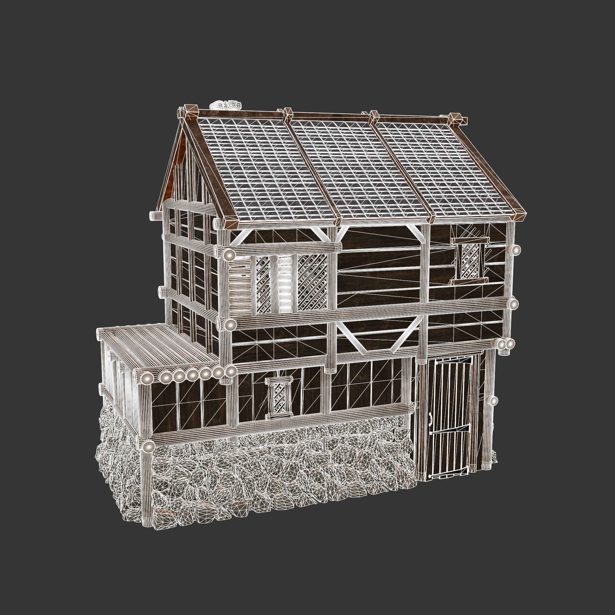 Medieval Cabin F Low-poly 3D model_51