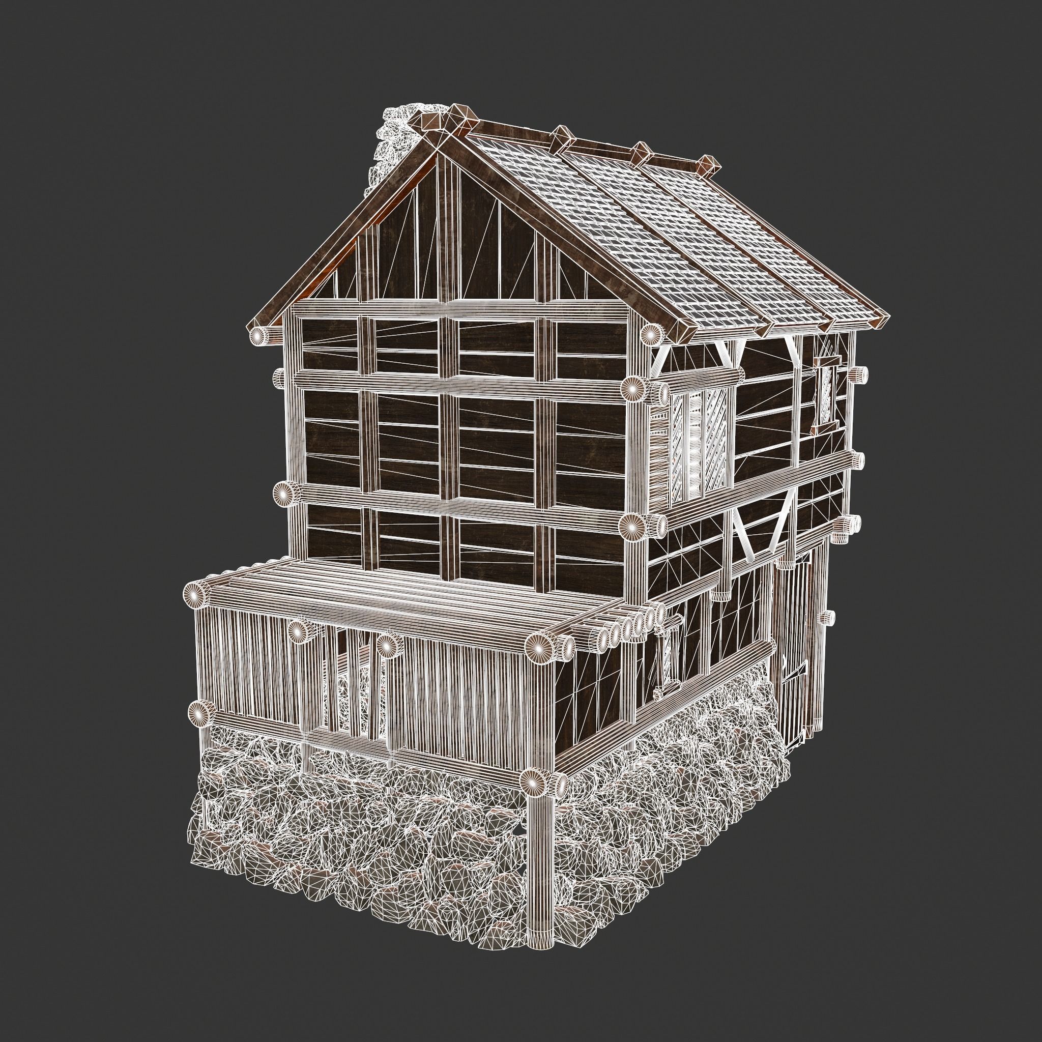 Medieval Cabin F Low-poly 3D model_55