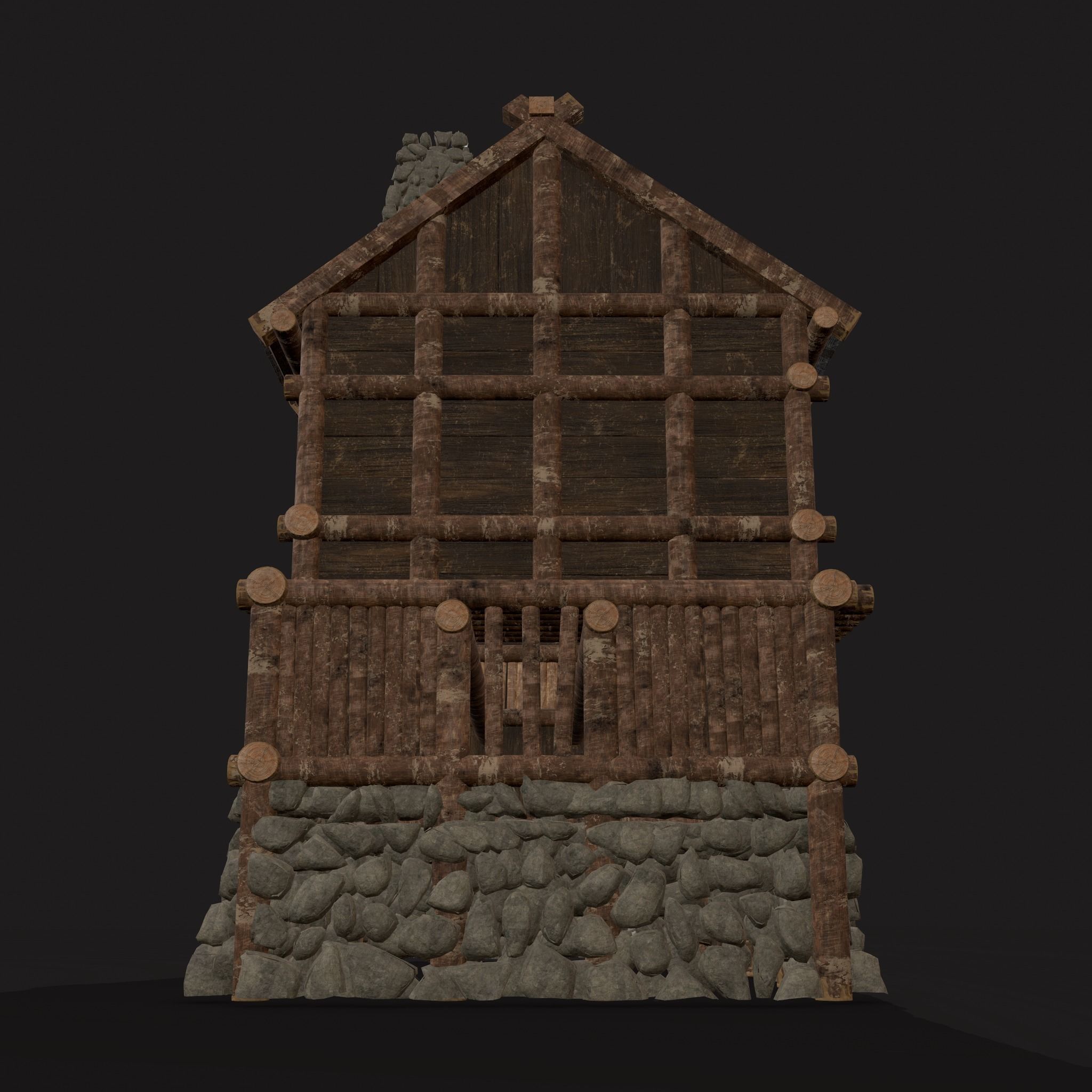 Medieval Cabin F Low-poly 3D model_26