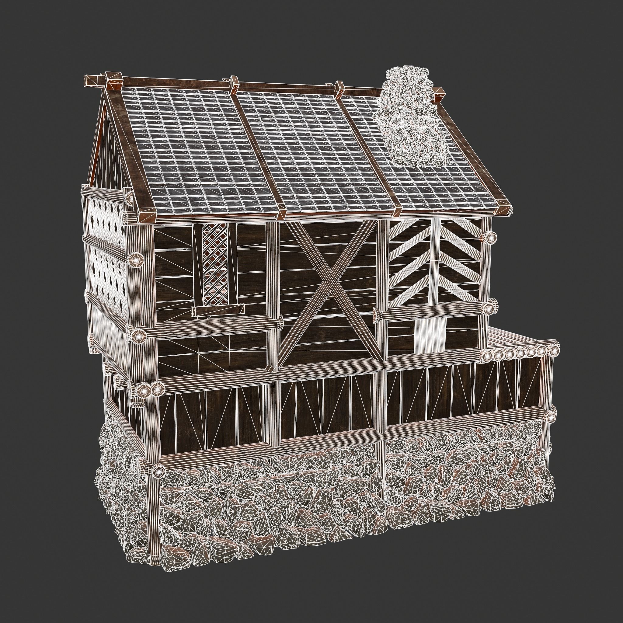 Medieval Cabin F Low-poly 3D model_39
