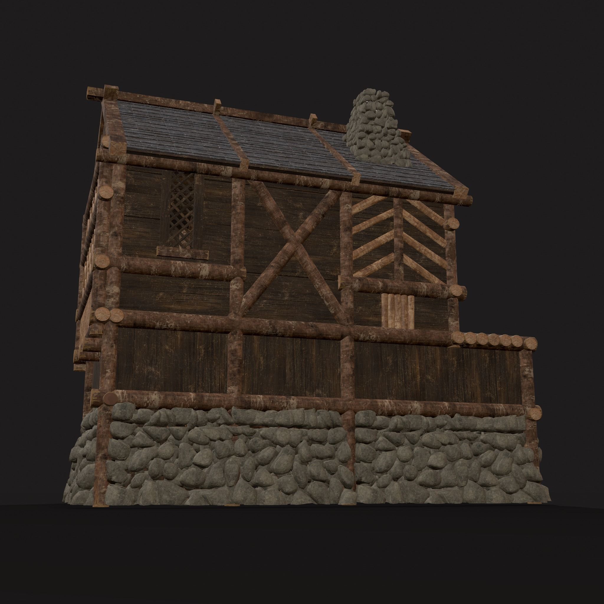 Medieval Cabin F Low-poly 3D model_22