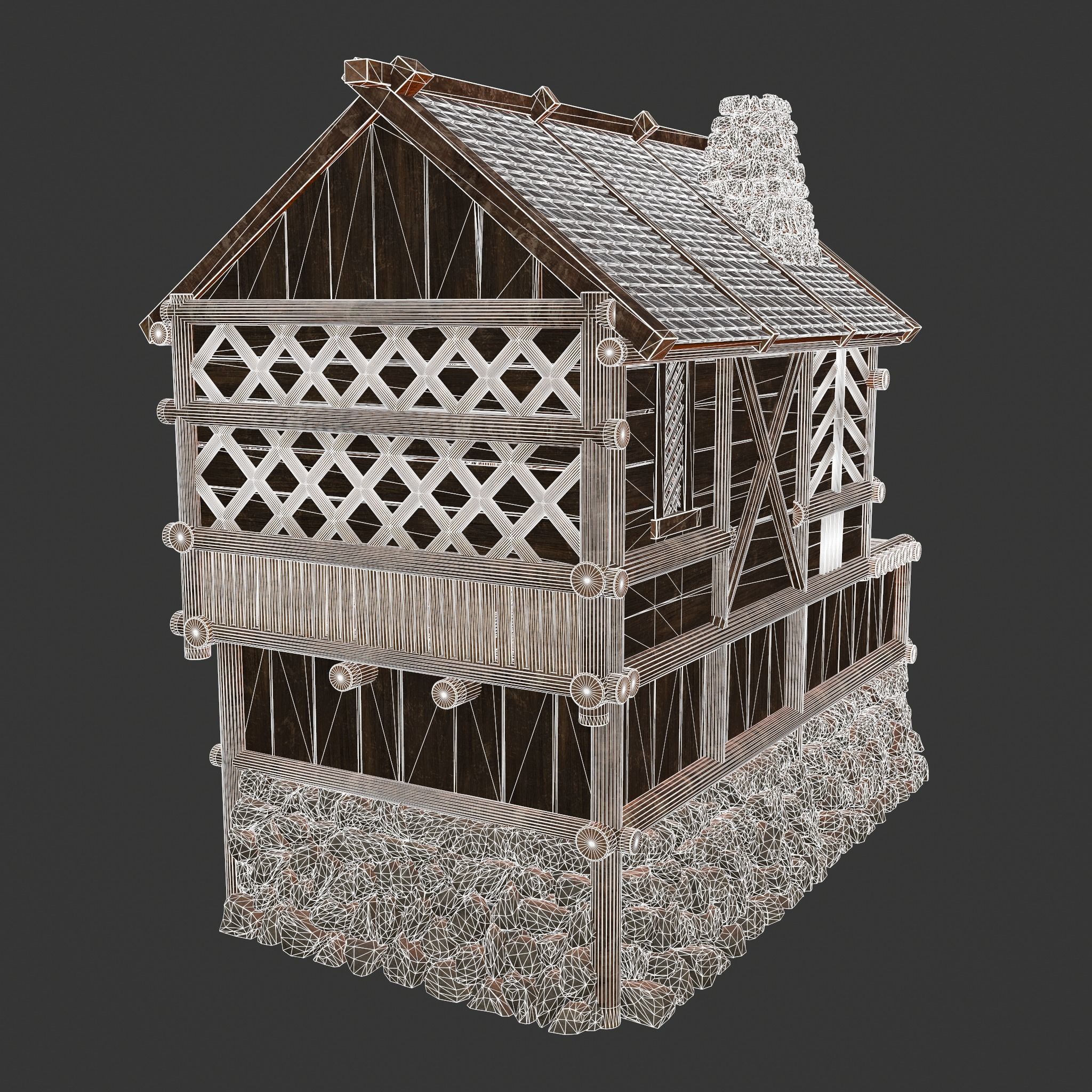 Medieval Cabin F Low-poly 3D model_35