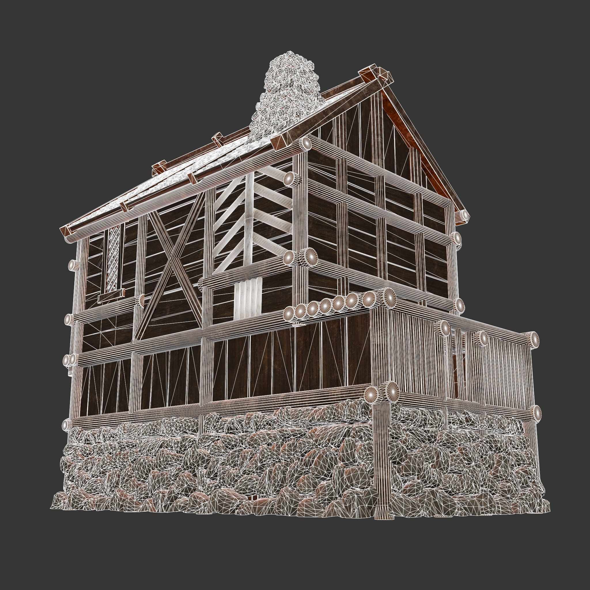 Medieval Cabin F Low-poly 3D model_45