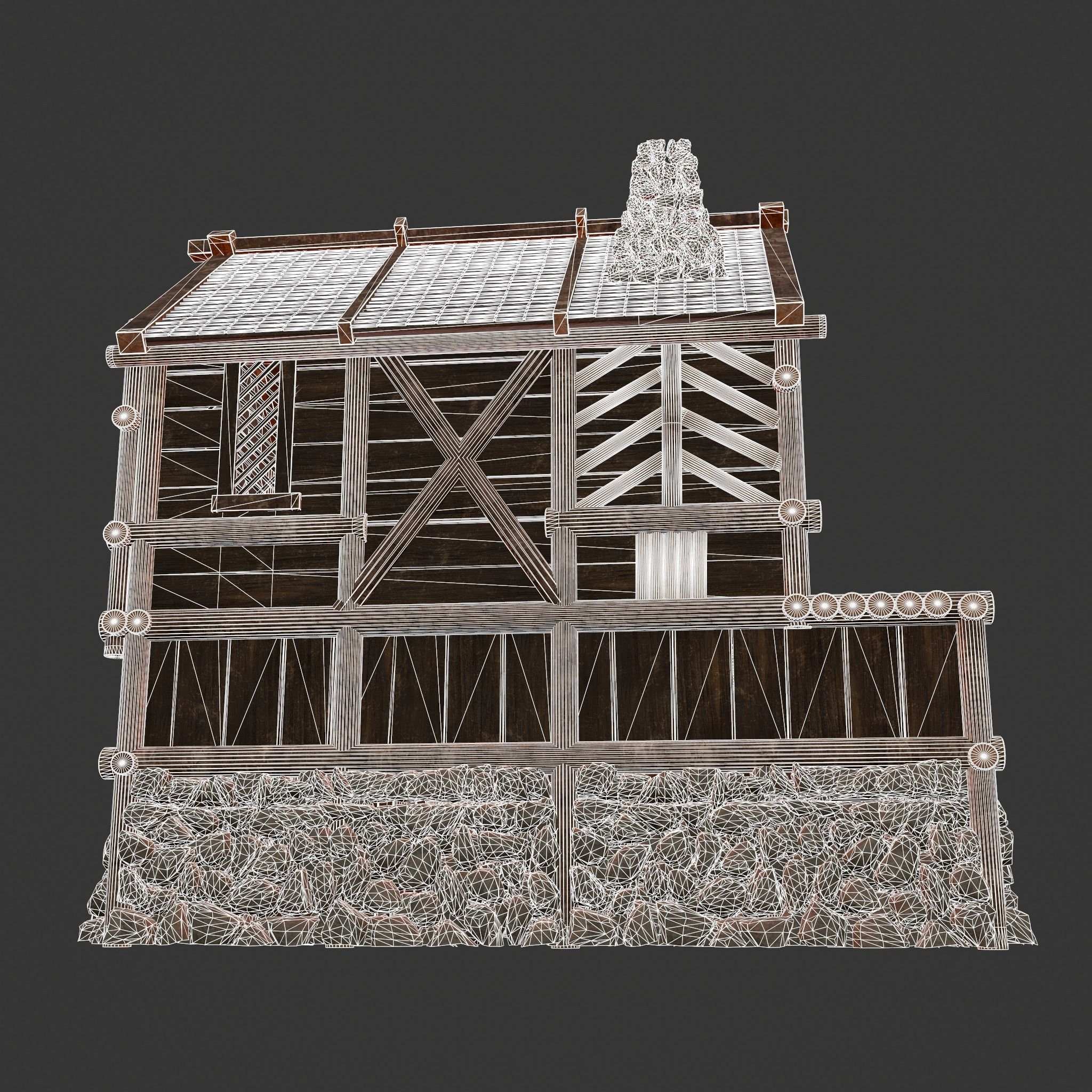 Medieval Cabin F Low-poly 3D model_47