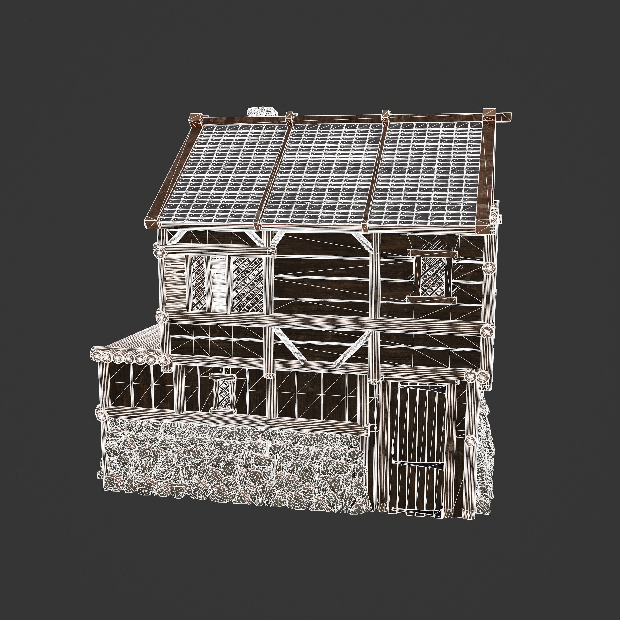 Medieval Cabin F Low-poly 3D model_31