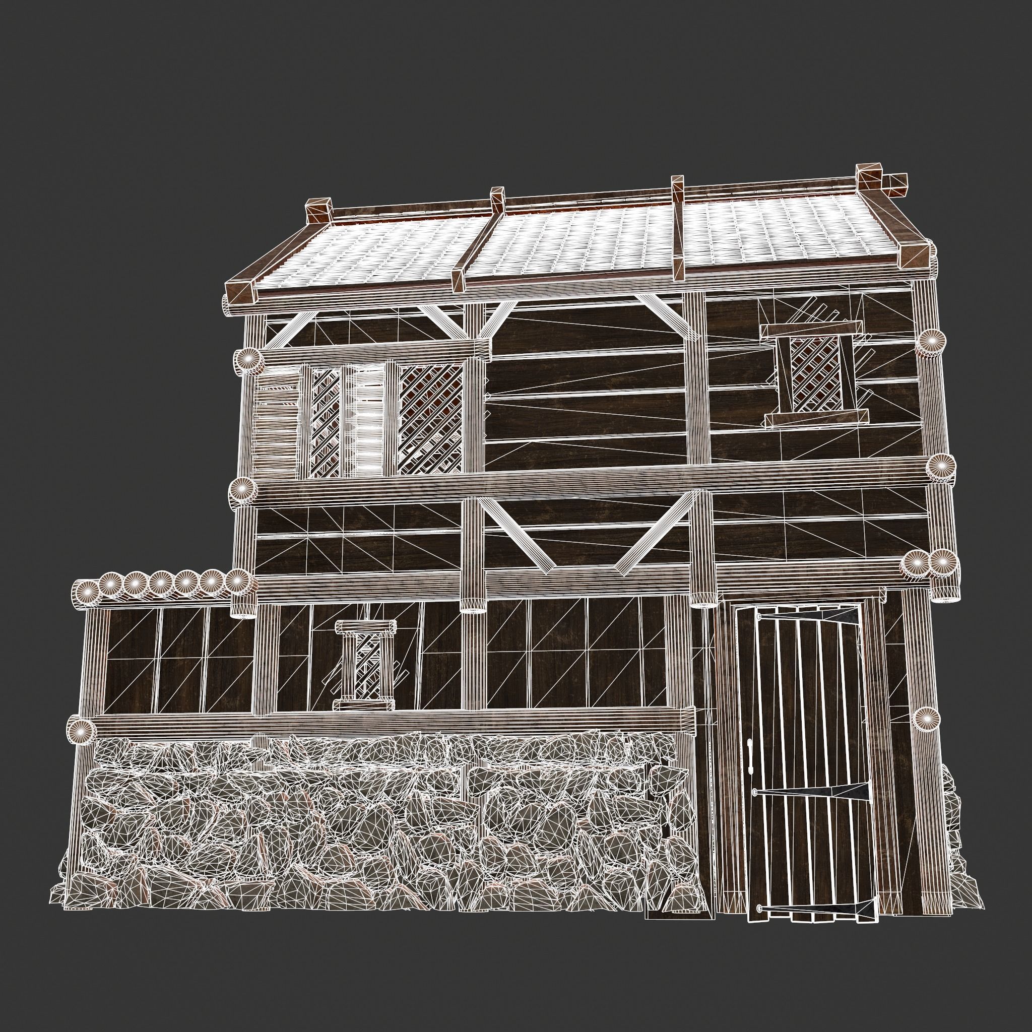 Medieval Cabin F Low-poly 3D model_42