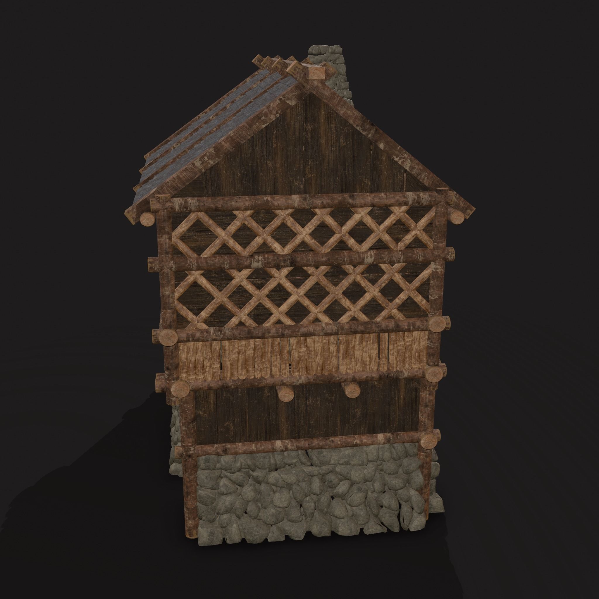 Medieval Cabin F Low-poly 3D model_16