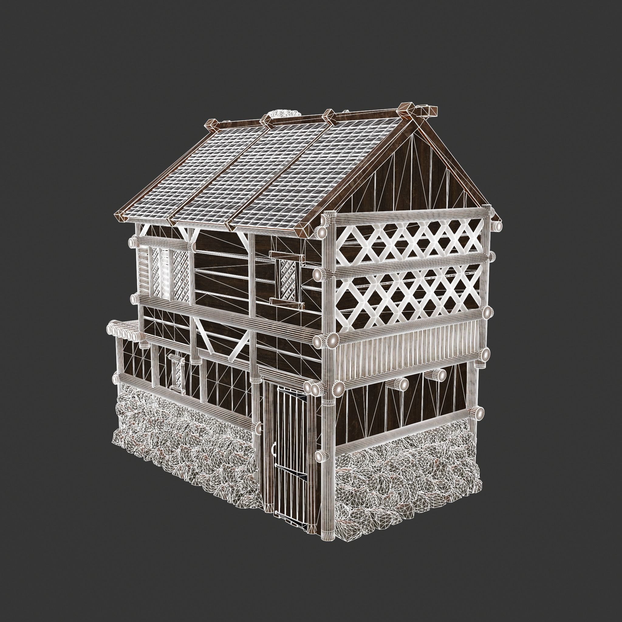 Medieval Cabin F Low-poly 3D model_49