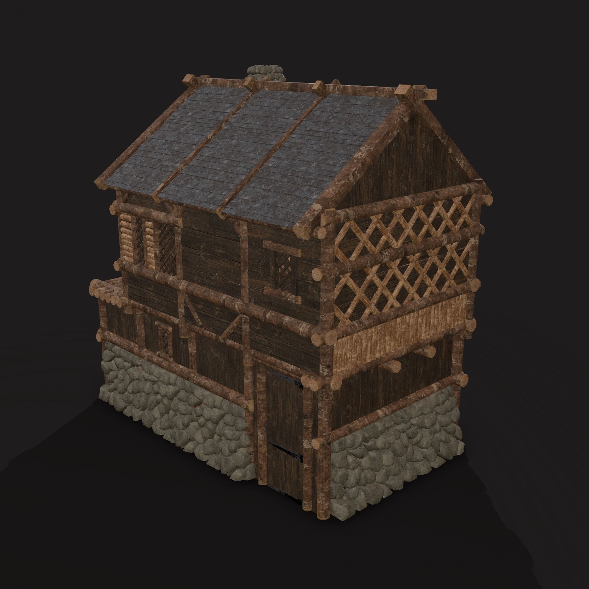 Medieval Cabin F Low-poly 3D model_58