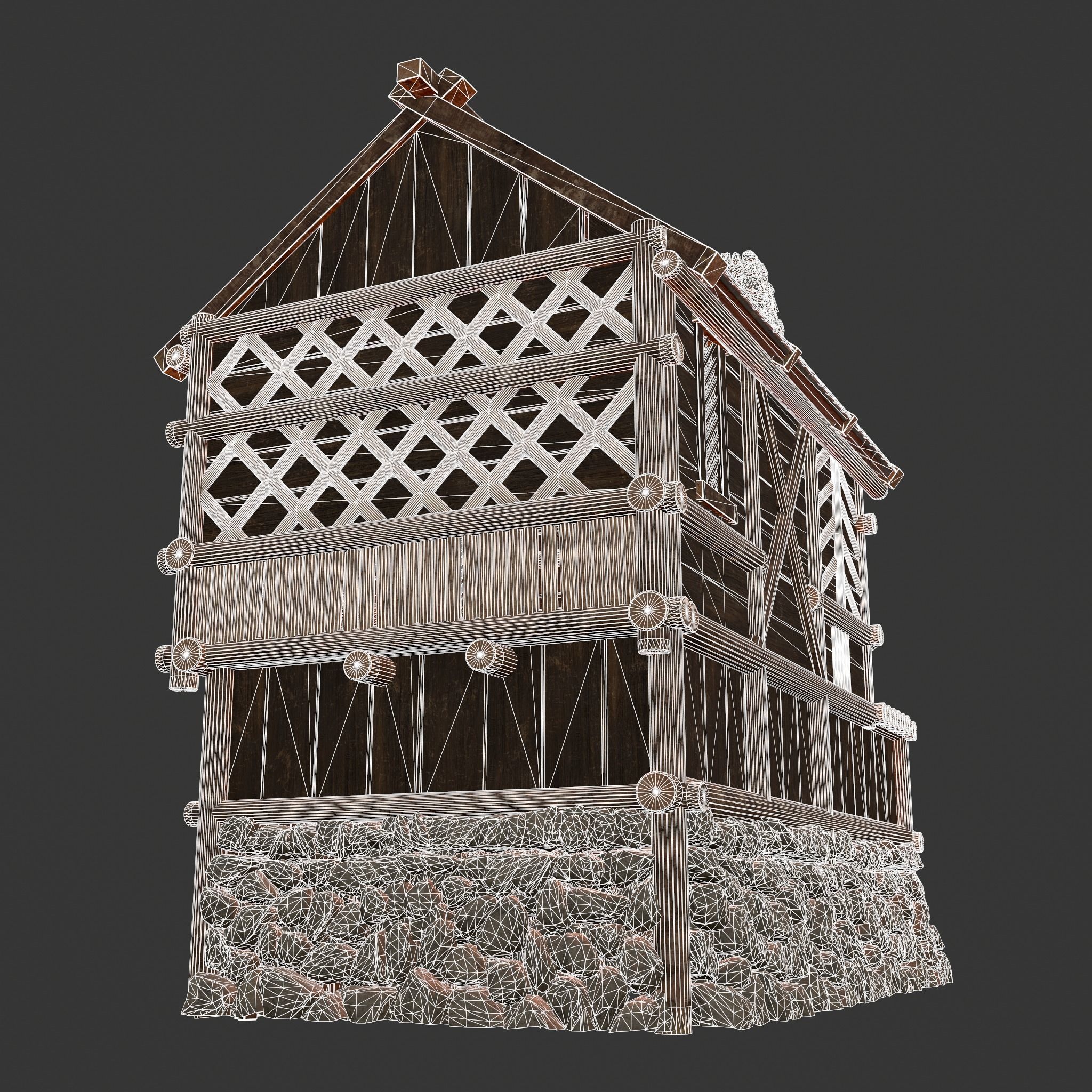 Medieval Cabin F Low-poly 3D model_52