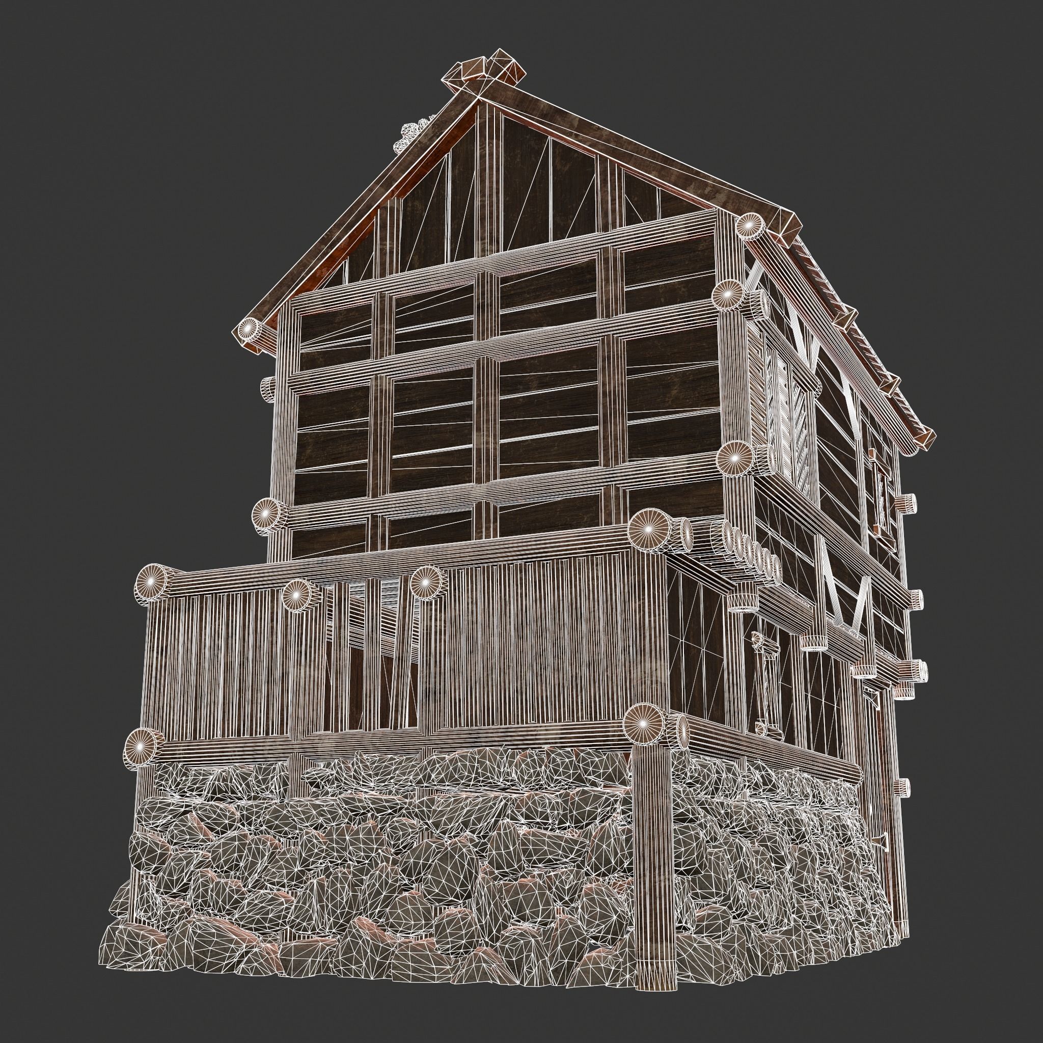 Medieval Cabin F Low-poly 3D model_46