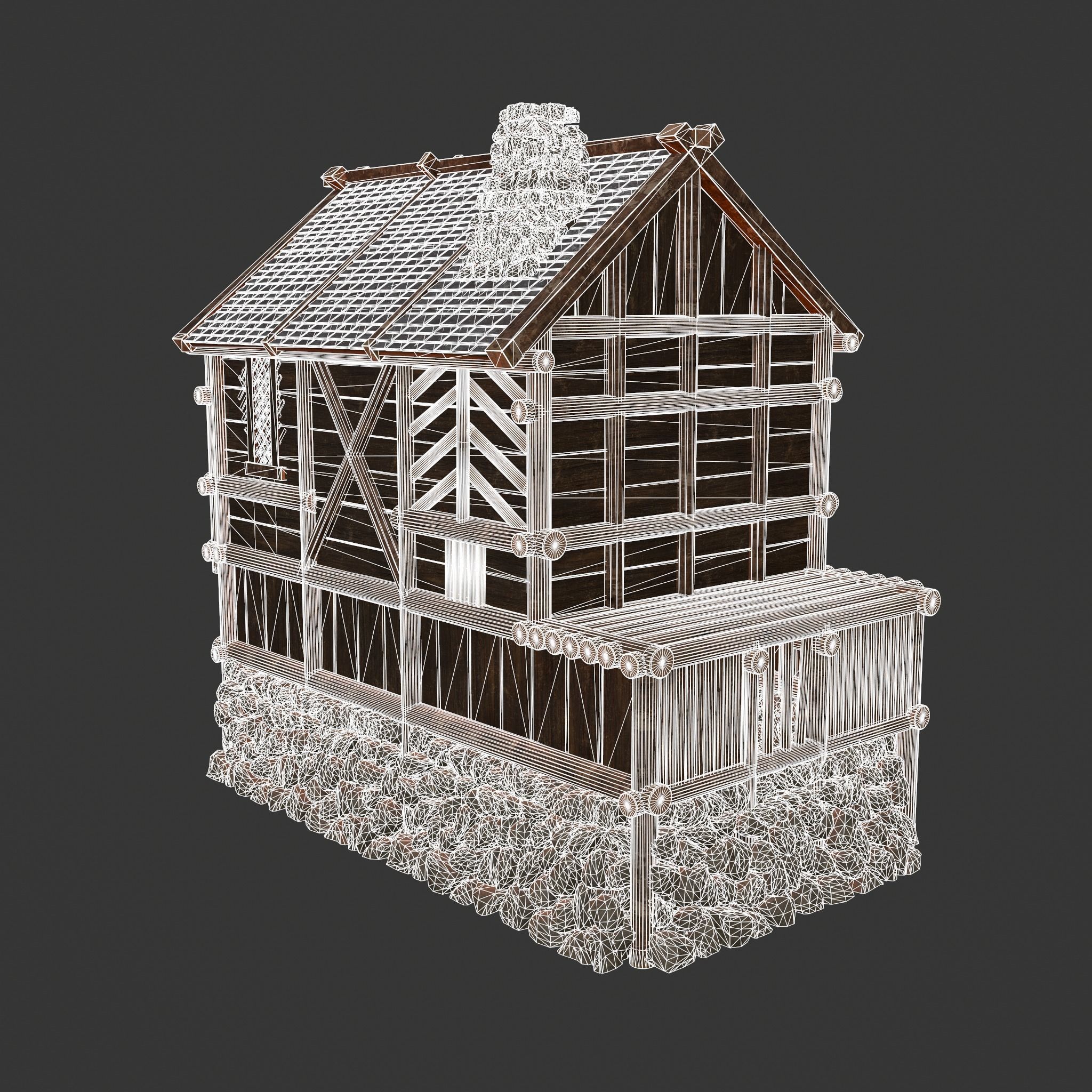 Medieval Cabin F Low-poly 3D model_34