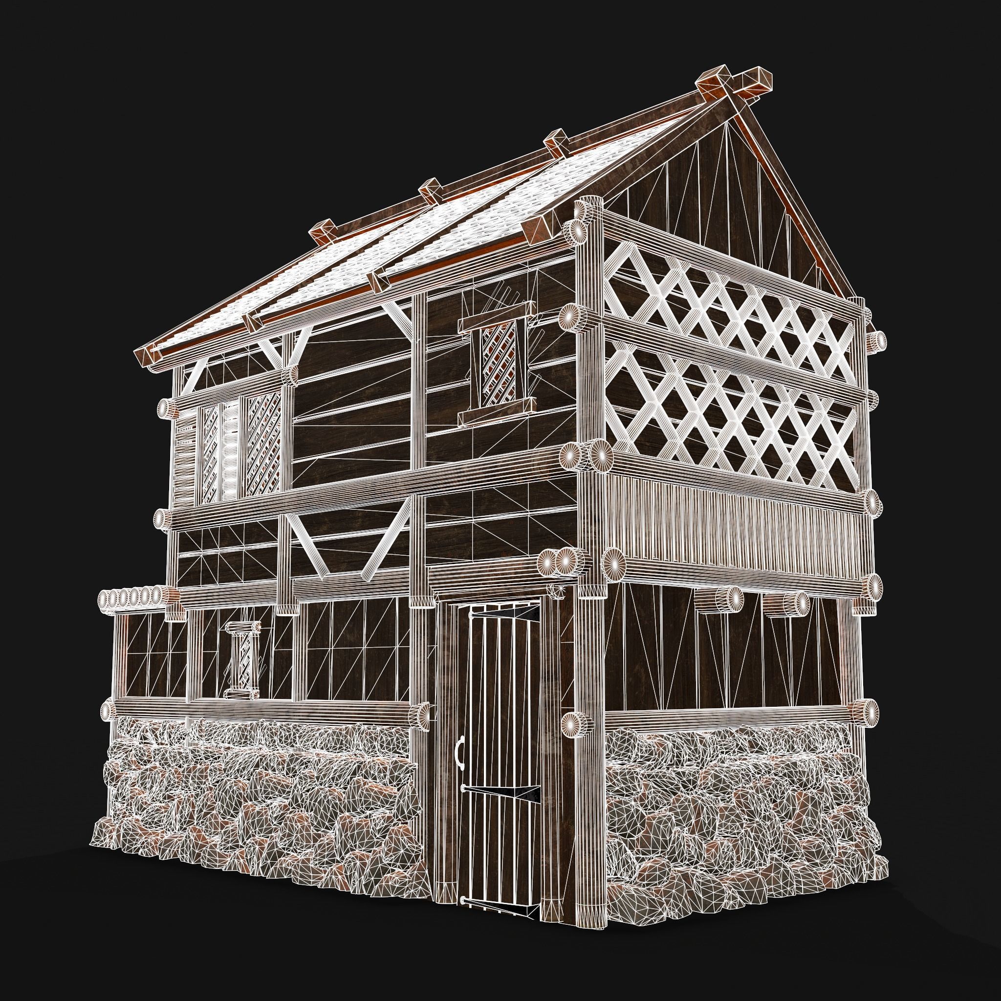 Medieval Cabin F Low-poly 3D model_53