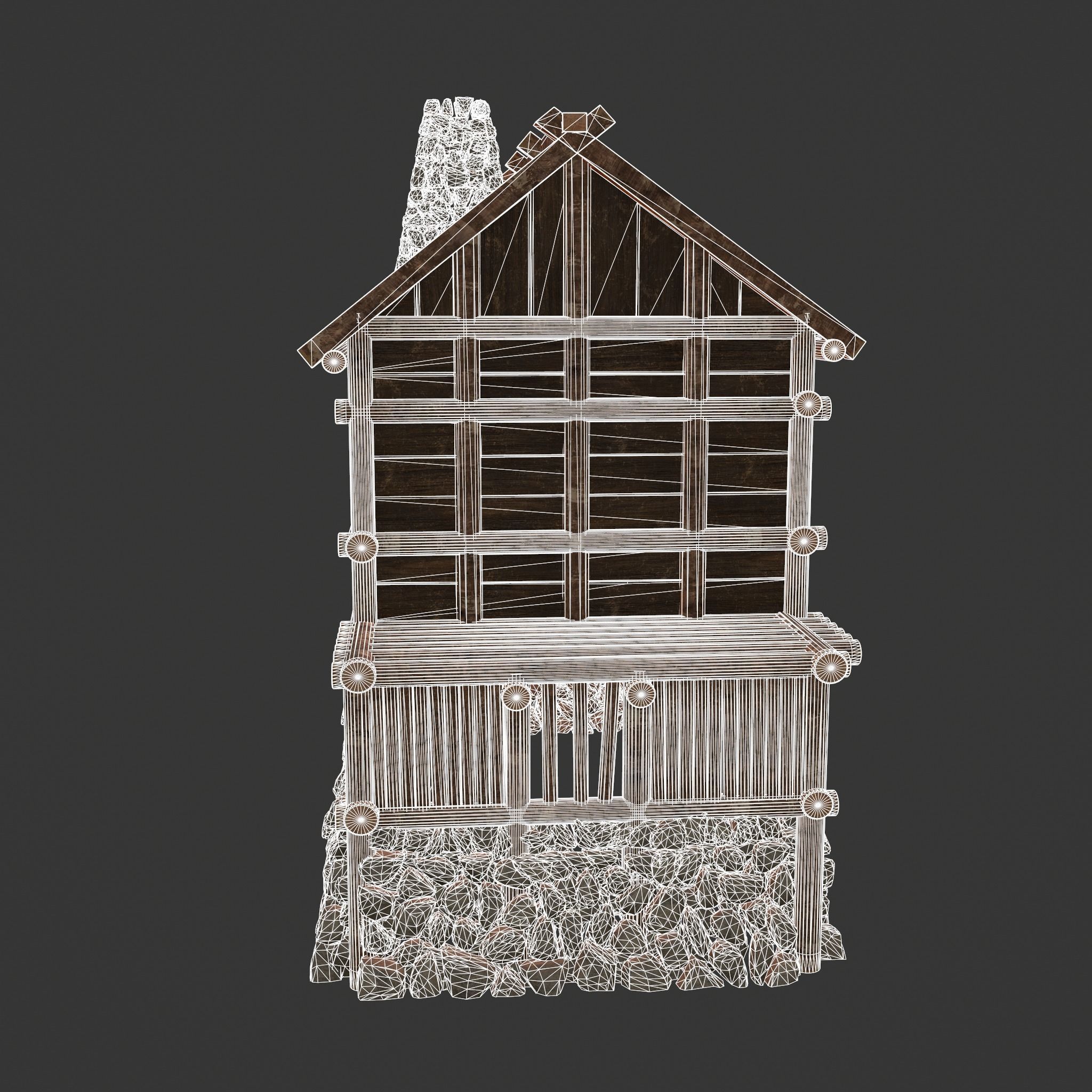 Medieval Cabin F Low-poly 3D model_30