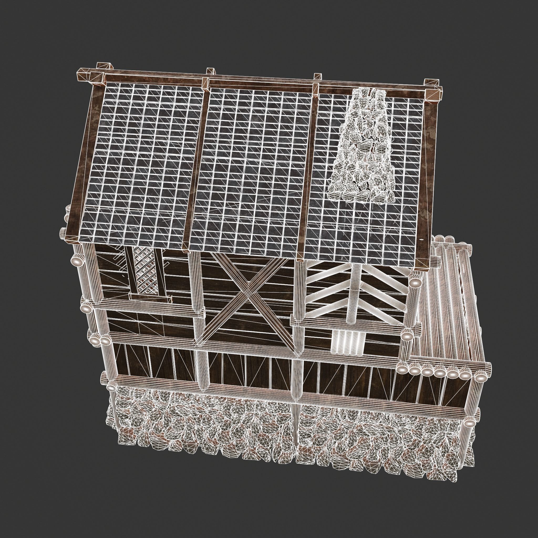 Medieval Cabin F Low-poly 3D model_41