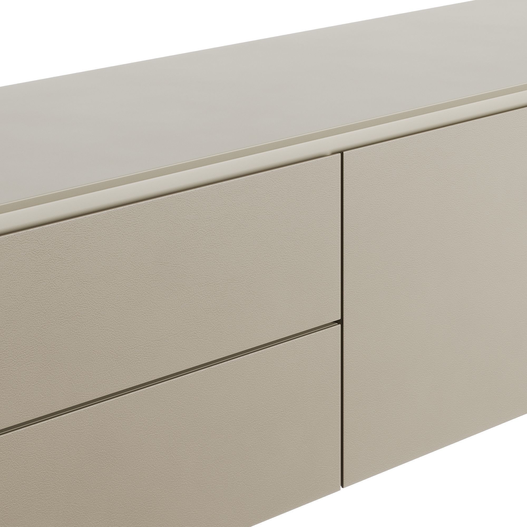 Fendi Edge Low Cabinet Stone Fiddleback Sycamore Low-poly 3D model_4