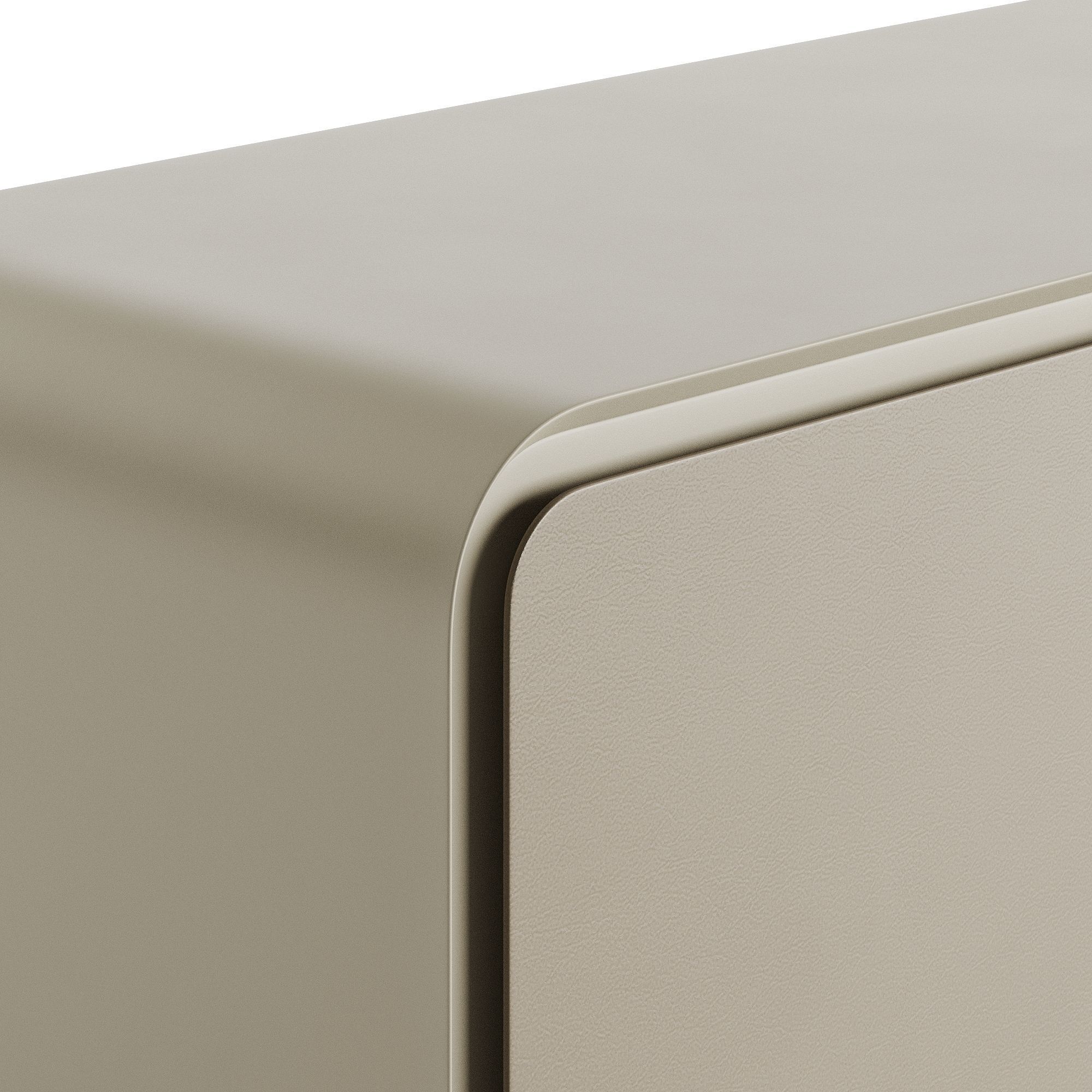 Fendi Edge Low Cabinet Stone Fiddleback Sycamore Low-poly 3D model_2