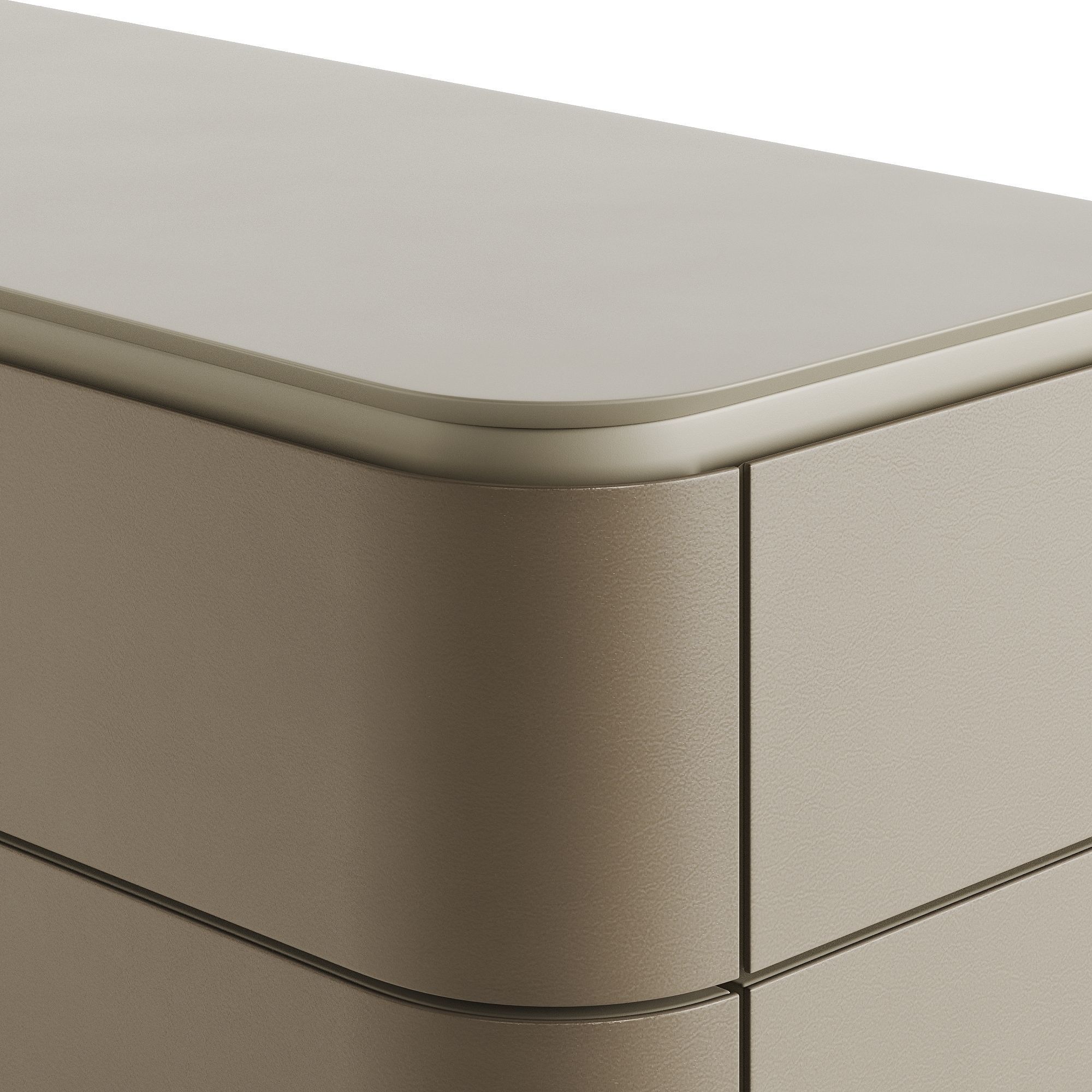 Fendi Edge Low Cabinet Stone Fiddleback Sycamore Low-poly 3D model_3