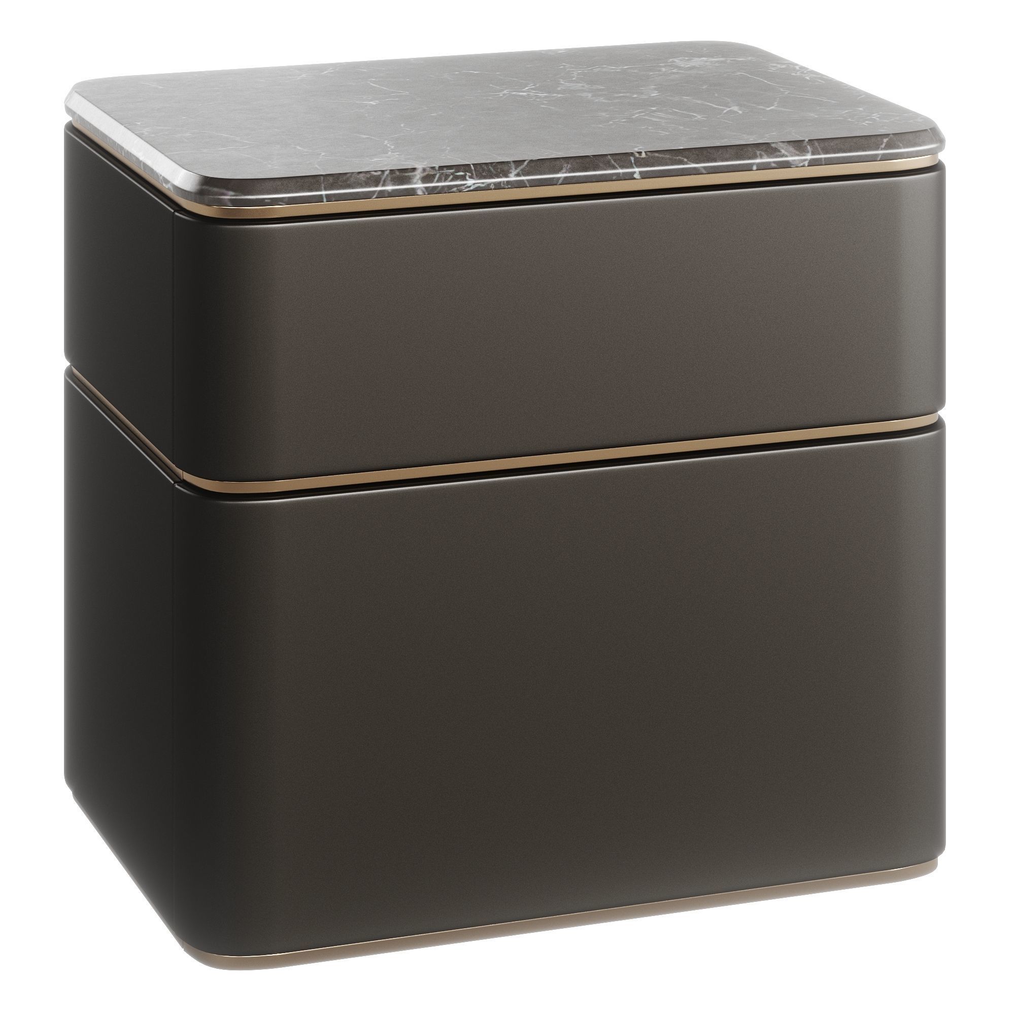 Fendi Lambert Side Table Marble Low-poly 3D model_4